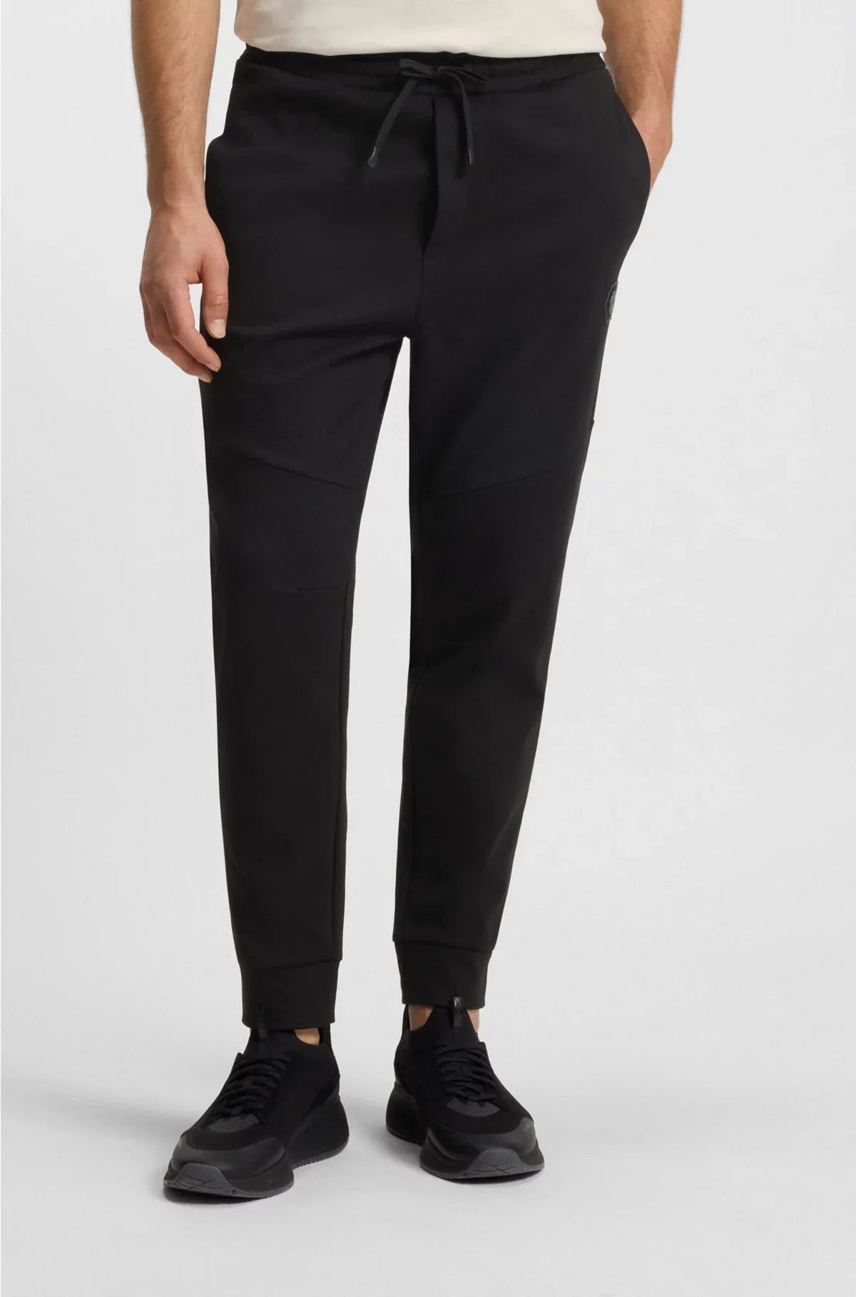 COTTON-BLEND TRACKSUIT BOTTOMS WITH DOUBLE B MONOGRAM