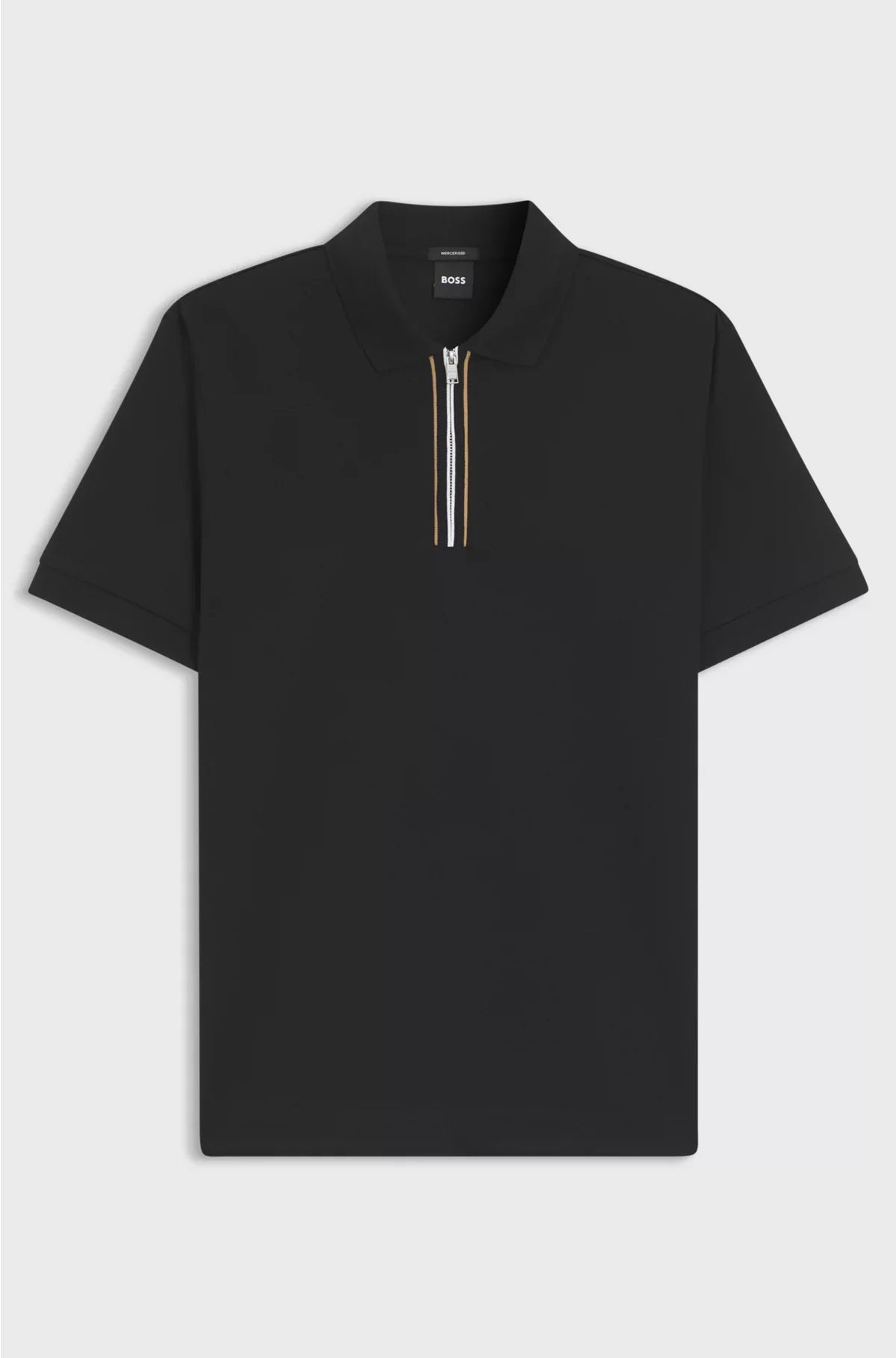 MERCERISED-COTTON POLO SHIRT WITH ZIP PLACKET