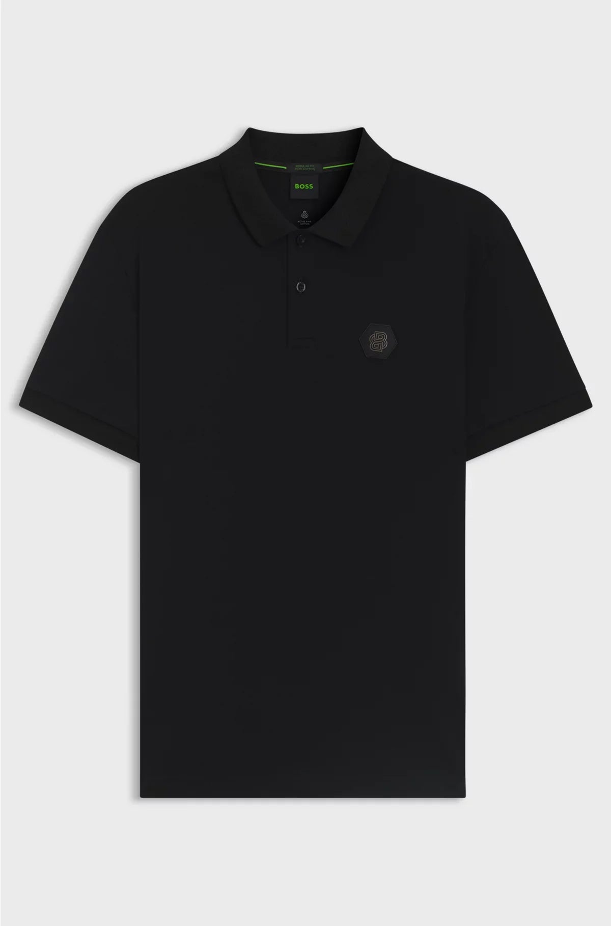 PIMA-COTTON POLO SHIRT WITH DOUBLE B MONOGRAM