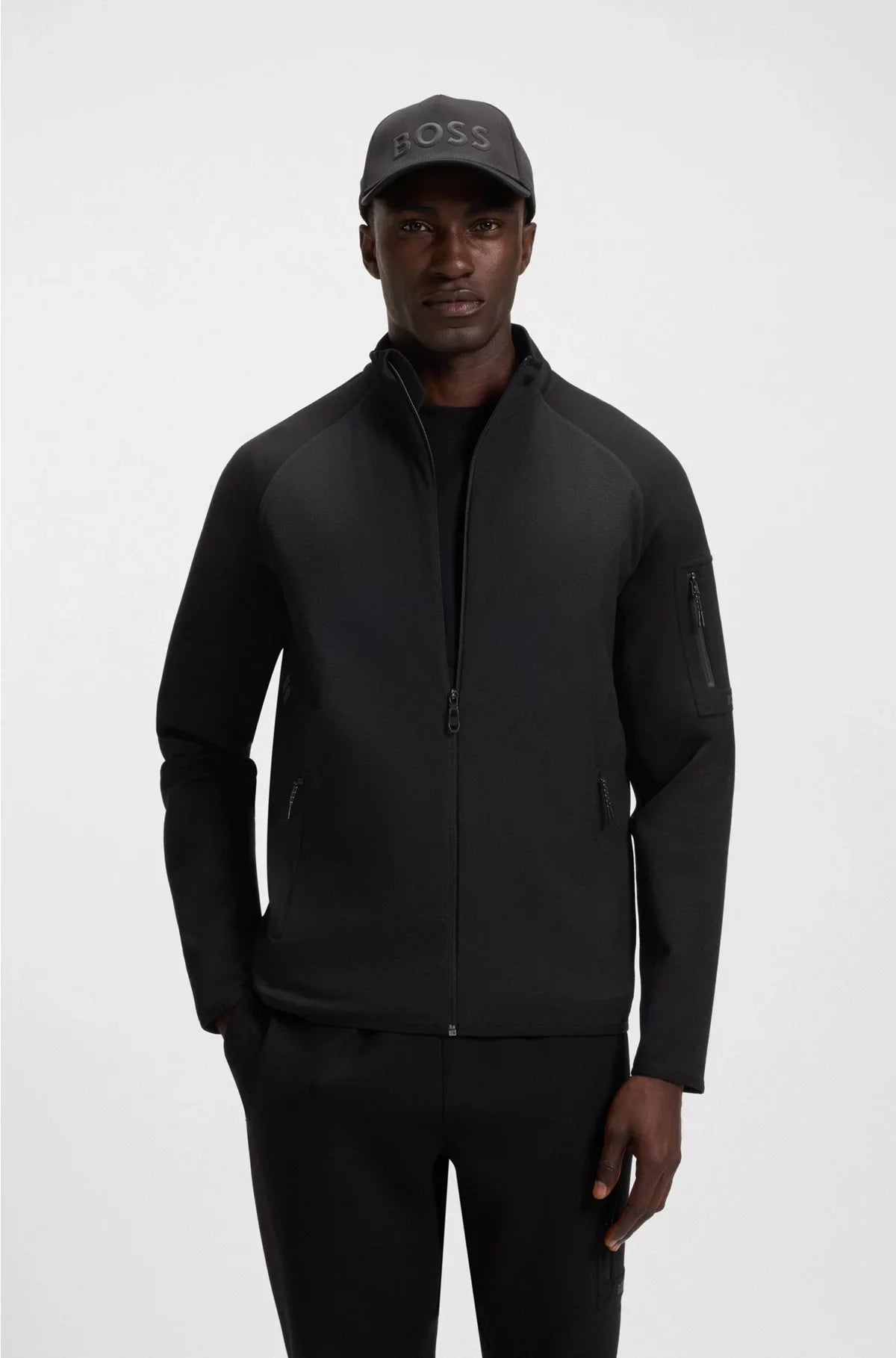 REGULAR-FIT ZIP-UP SWEATSHIRT WITH DECORATIVE REFLECTIVE DETAILS
