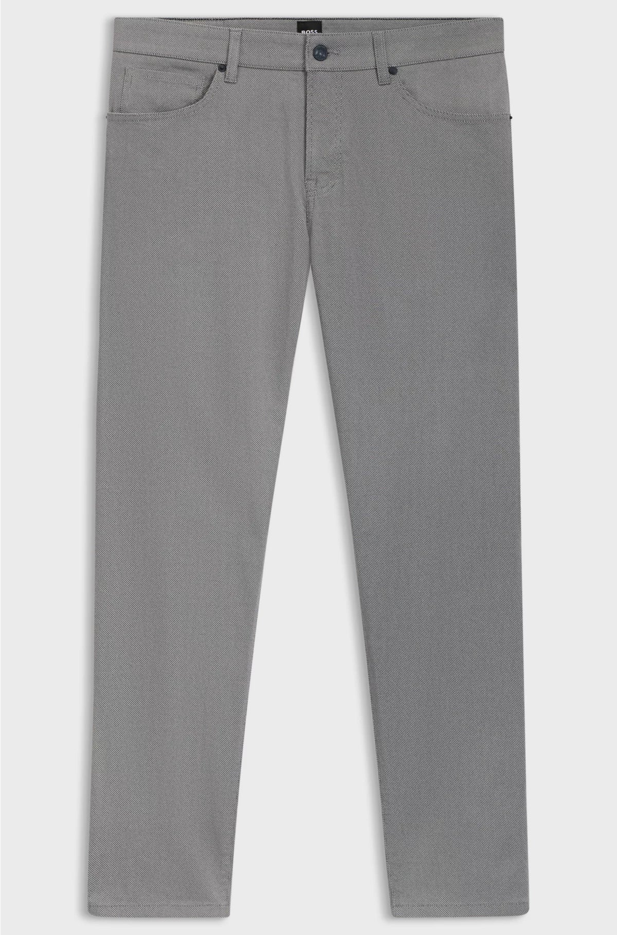 PANTALONI REGULAR FIT MAINE IN COTONE STRETCH MICROFANTASIA