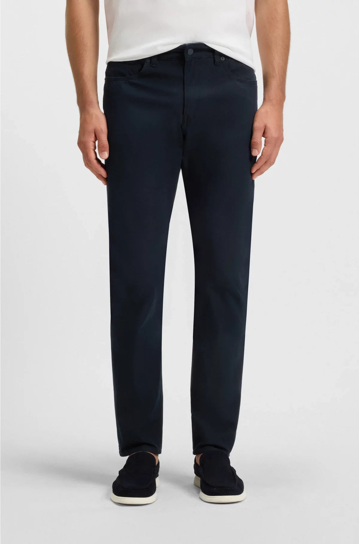 PANTALONI SLIM-FIT IN TWILL DI MISTO COTONE MODELLO DELAWARE