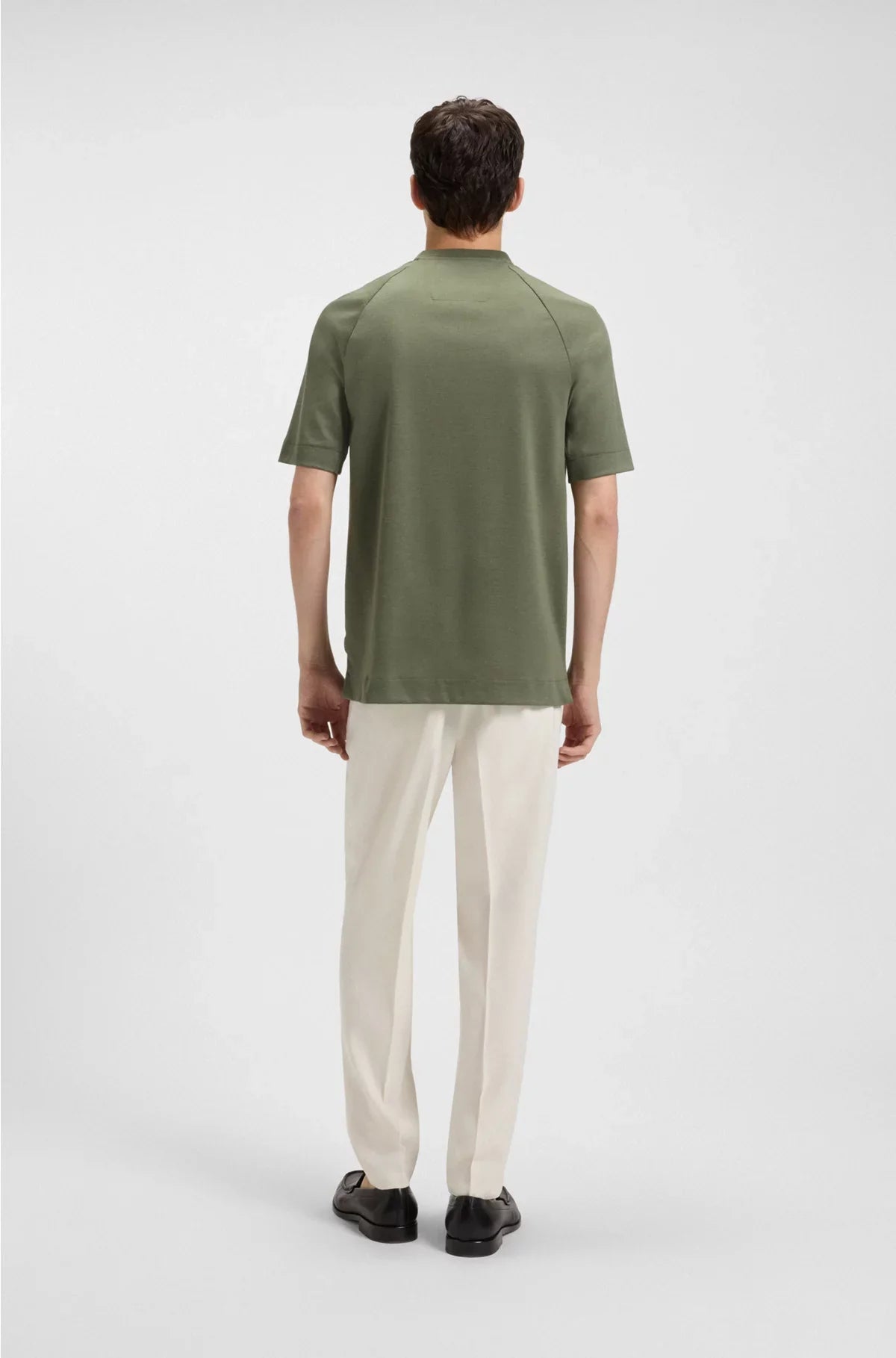 REGULAR-FIT T-SHIRT IN MERCERISED STRETCH FABRIC