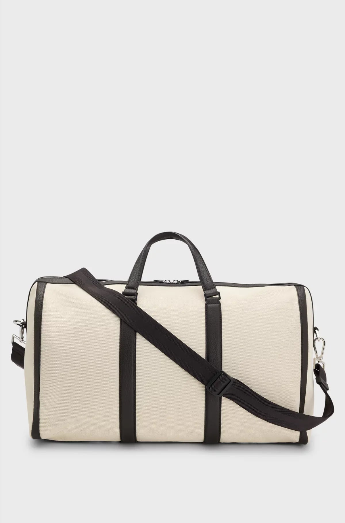 CANVAS HOLDALL WITH LEATHER TRIMS