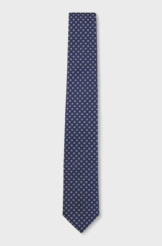 SILK-BLEND TIE WITH JACQUARD PATTERN