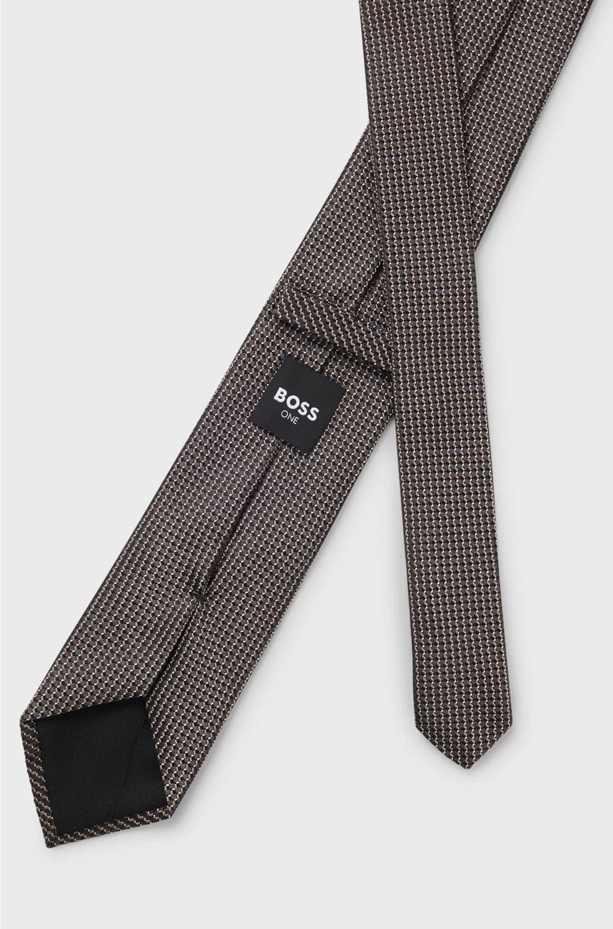 SILK TIE WITH MICRO PATTERN