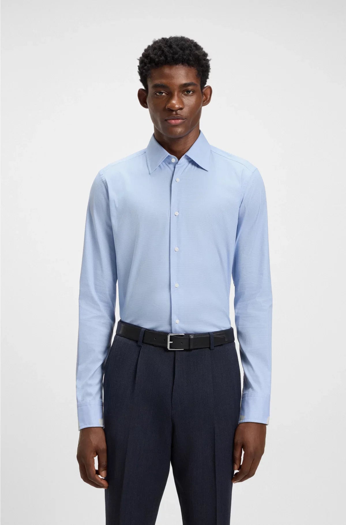 REGULAR-FIT SHIRT IN AN ITALIAN-MADE COTTON BLEND