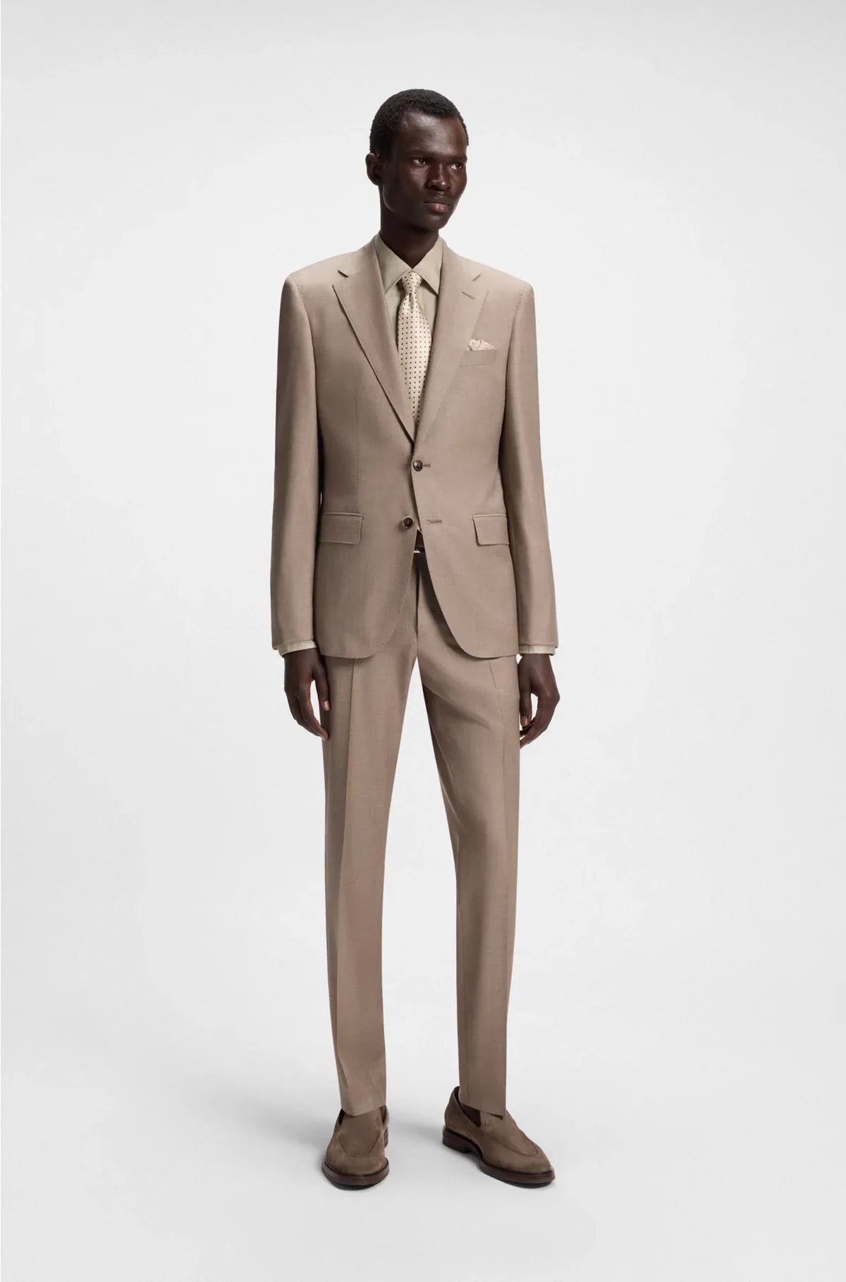 SLIM-FIT SHIRT IN ITALIAN-MADE COTTON-BLEND POPLIN