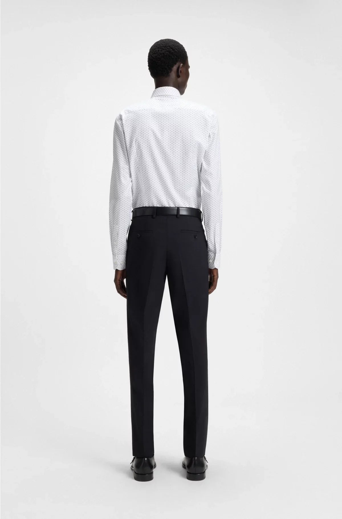 SLIM-FIT SHIRT IN PRINTED OXFORD STRETCH COTTON