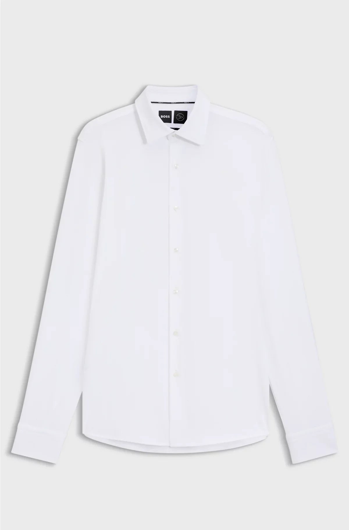 CAMICIA SLIM FIT IN JERSEY STRUTTURATO ELASTICIZZATO PERFORMANCE