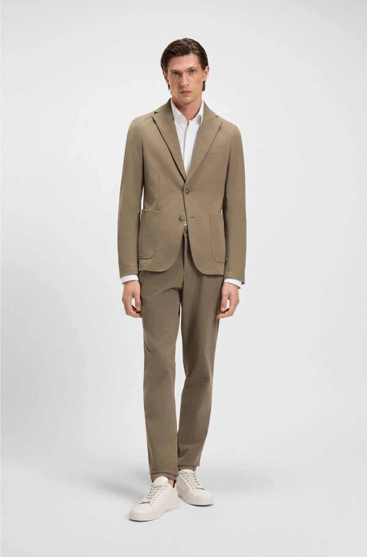 CAMICIA SLIM FIT IN JERSEY STRUTTURATO ELASTICIZZATO PERFORMANCE