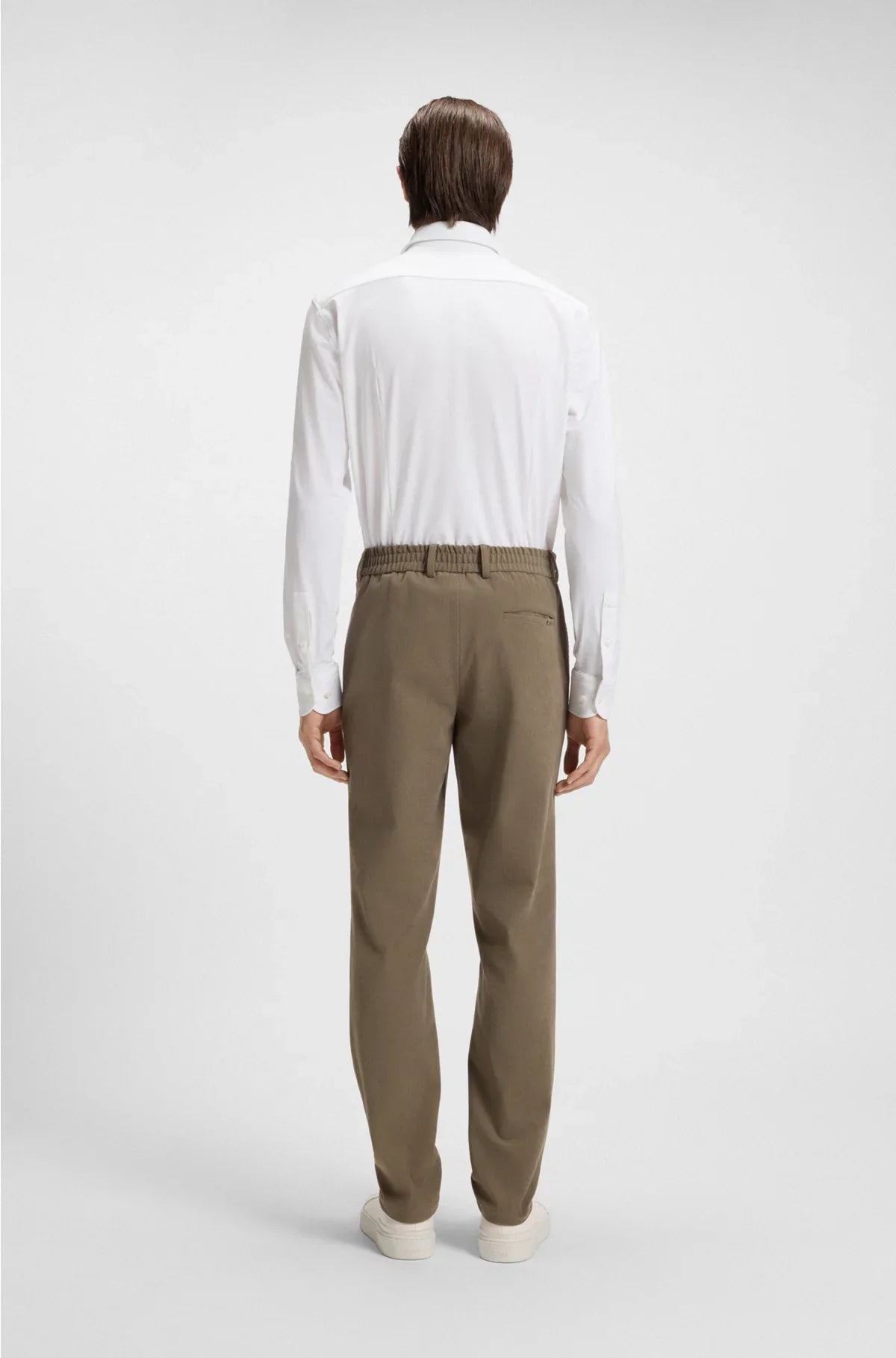 CAMICIA SLIM FIT IN JERSEY STRUTTURATO ELASTICIZZATO PERFORMANCE