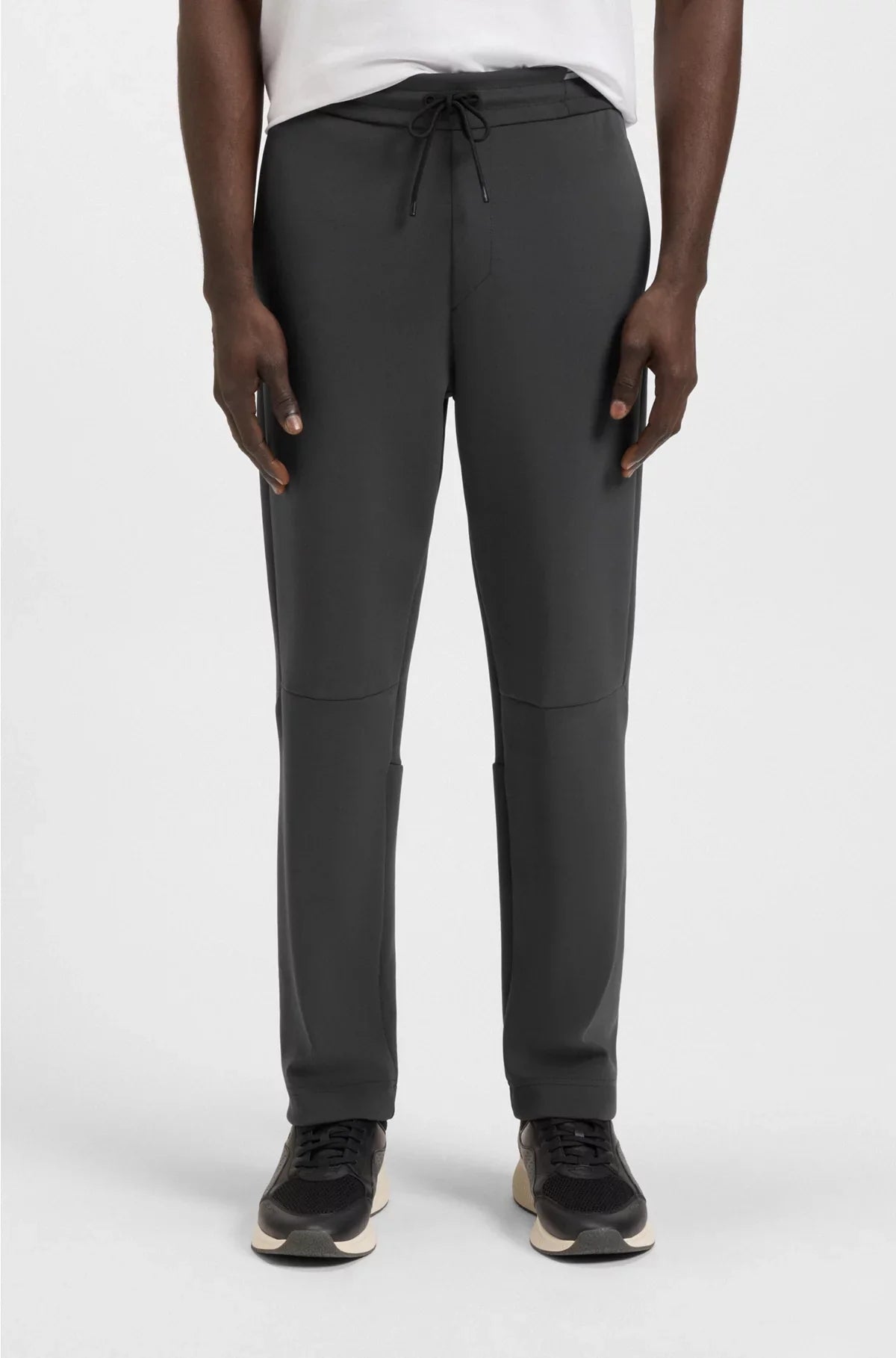 COTTON-BLEND TRACKSUIT BOTTOMS WITH STRIPED WAISTBAND