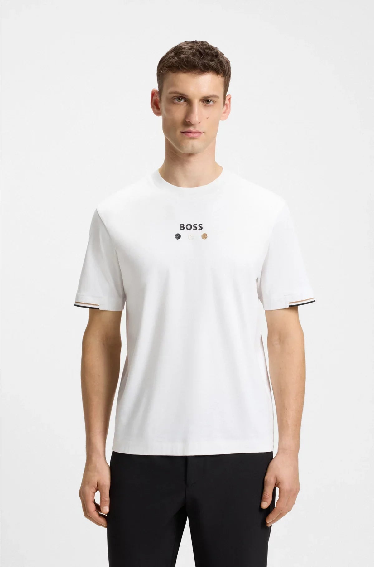 T-SHIRT IN COTONE PIMA CON STAMPA PALLINE DA TENNIS