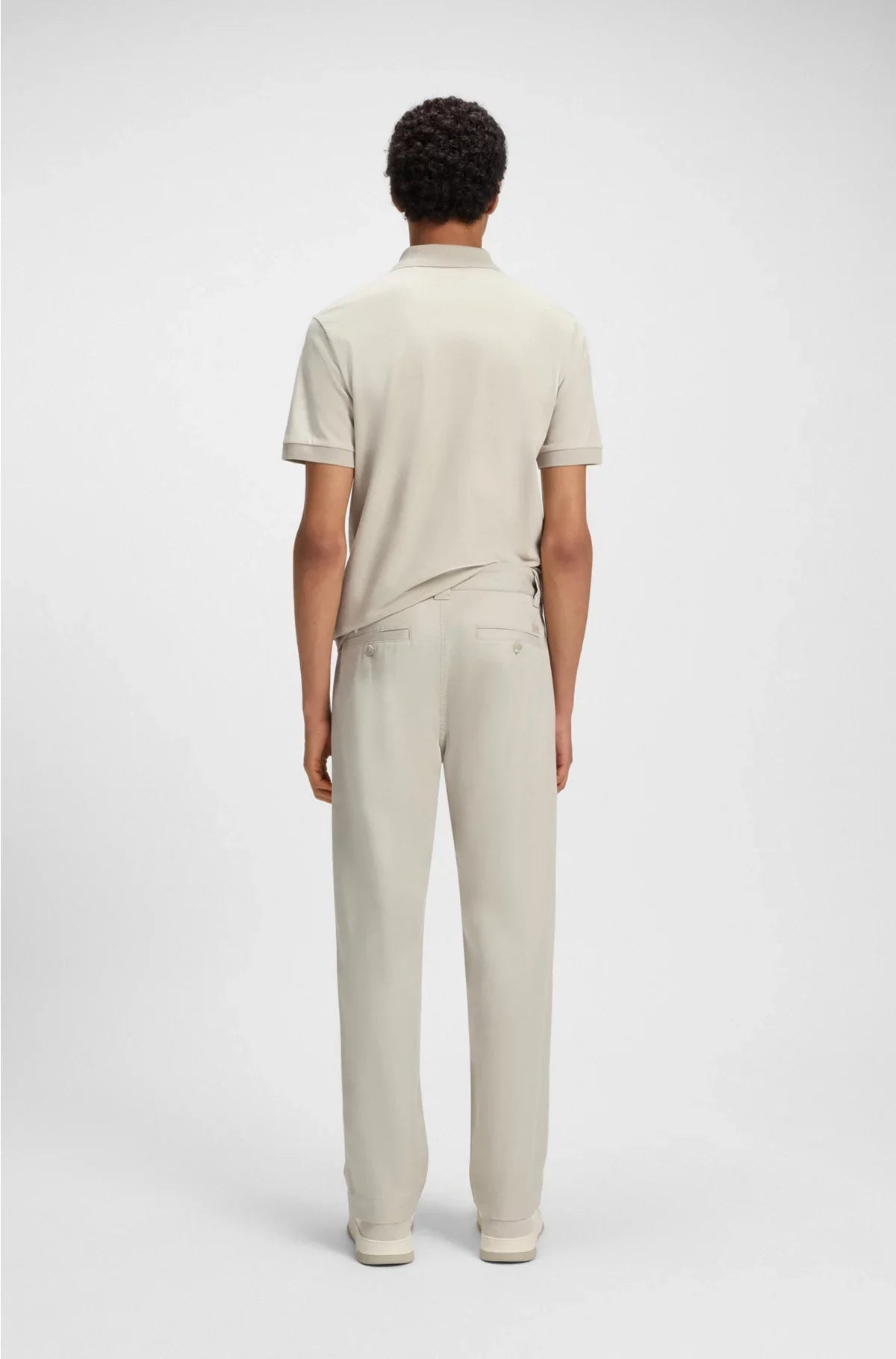 STRAIGHT-FIT TROUSERS IN COTTON-BLEND TWILL