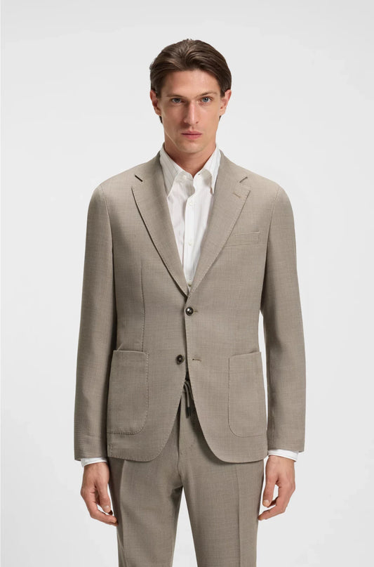 BLAZER SLIM-FIT IN LANA VERGINE E SETA