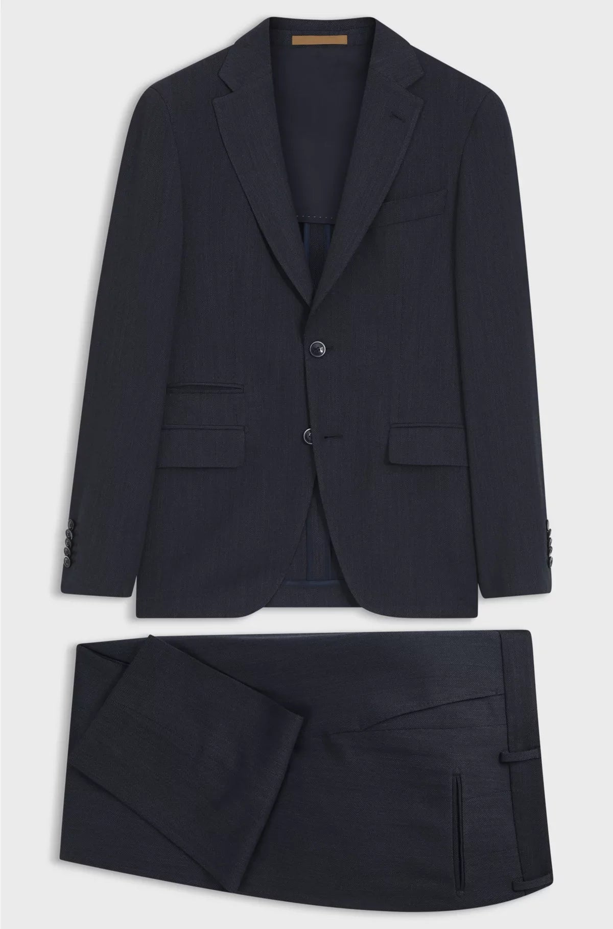 SLIM-FIT SUIT IN VIRGIN WOOL AND SILK