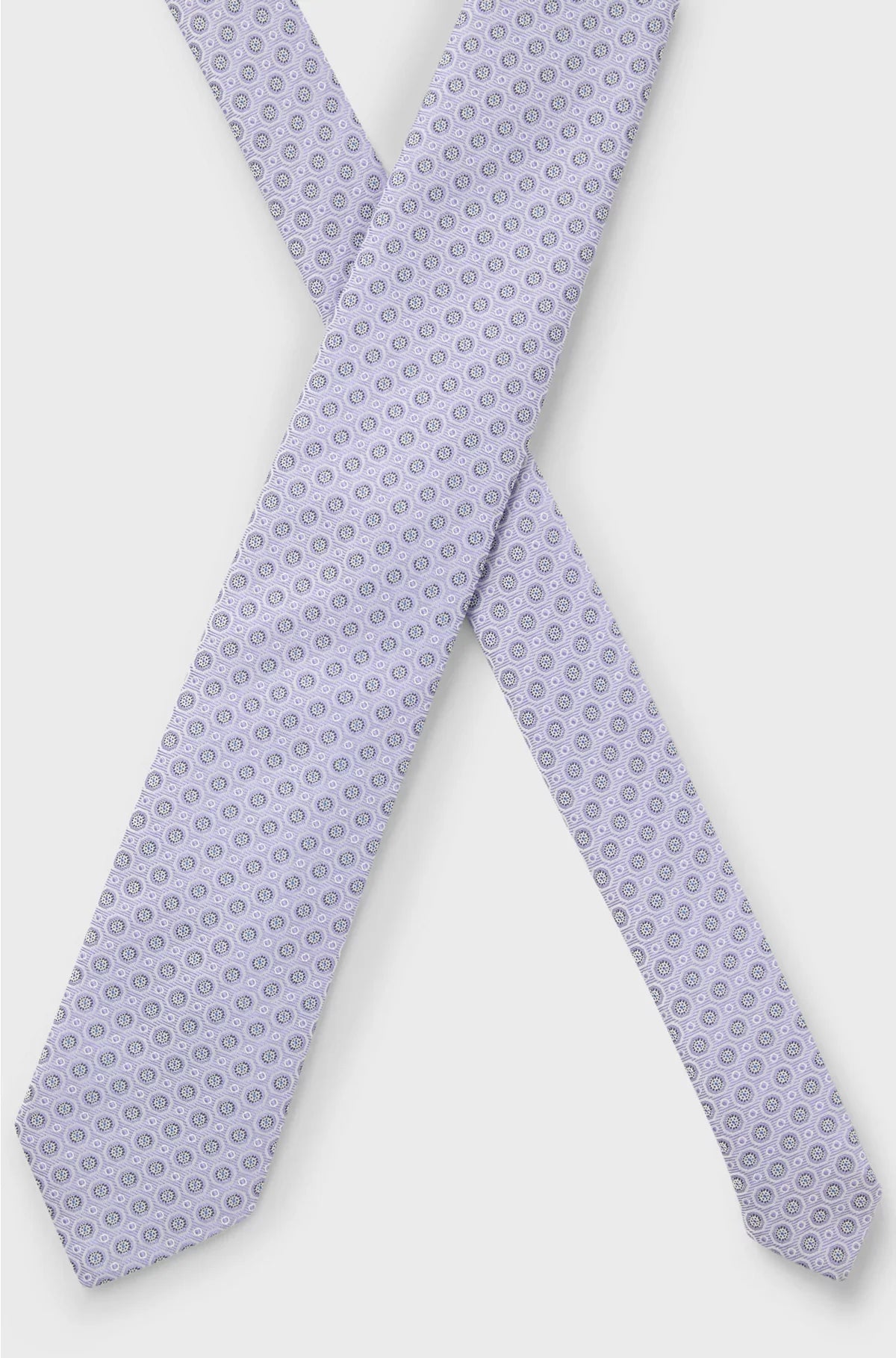 SILK-BLEND TIE WITH MICRO PATTERN