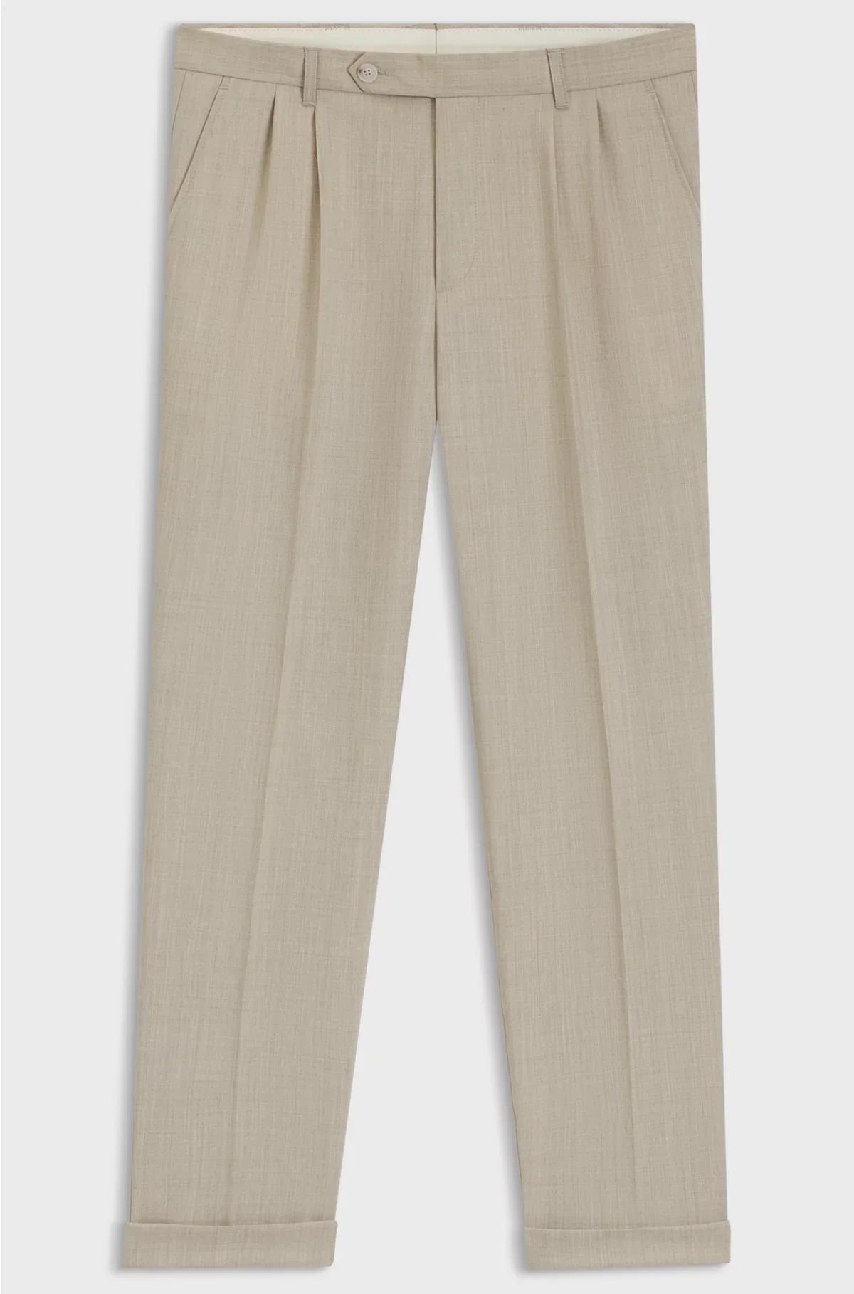 TAPERED-FIT TROUSERS INMICRO-PATTERNED VIRGIN WOOL