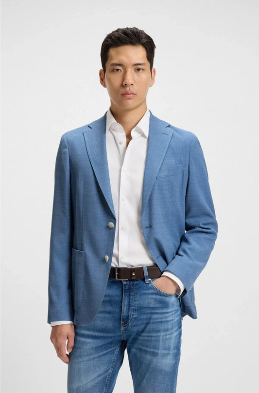BLAZER SLIM-FIT IN TESSUTO COMFORT STRETCH MICROFANTASIA