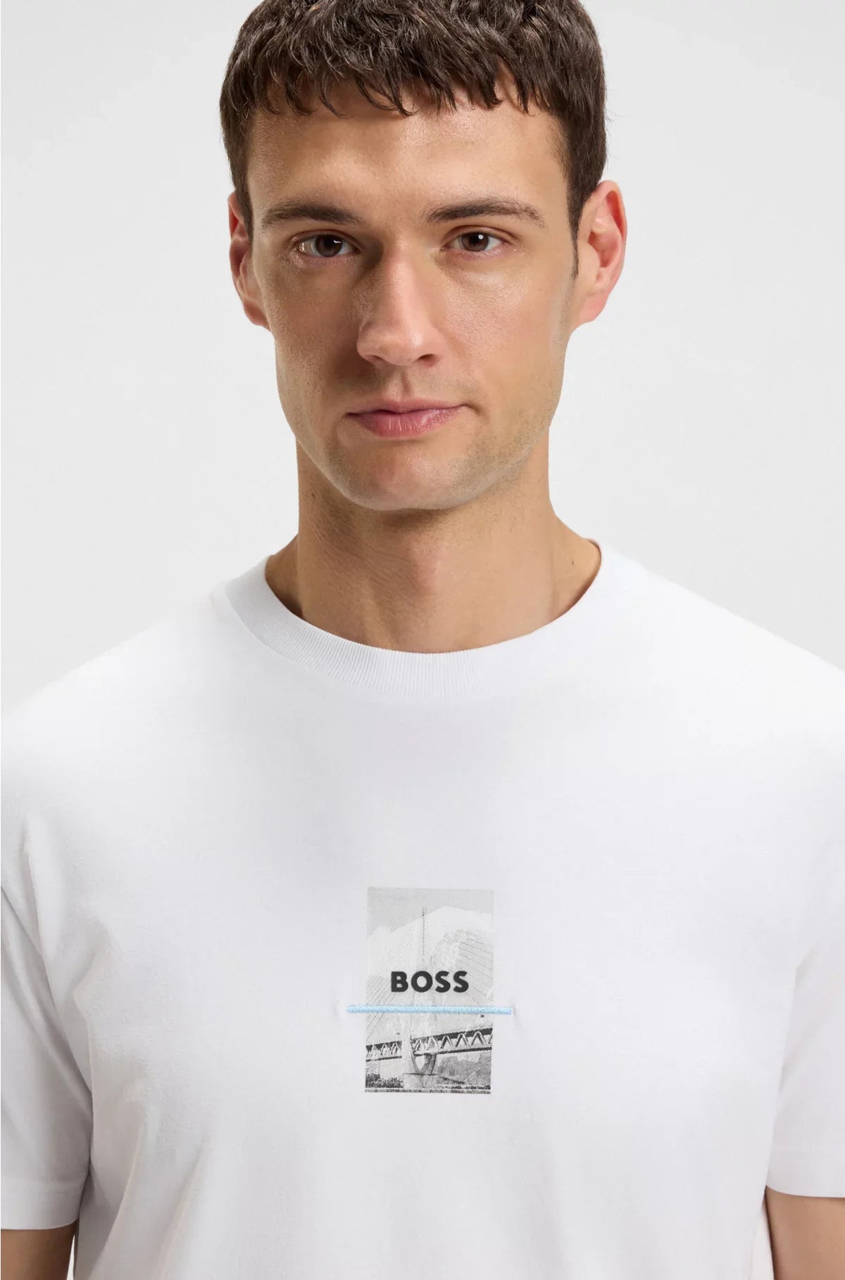 RELAXED-FIT T-SHIRT IN STRETCH COTTON WITH PHOTO PRINT
