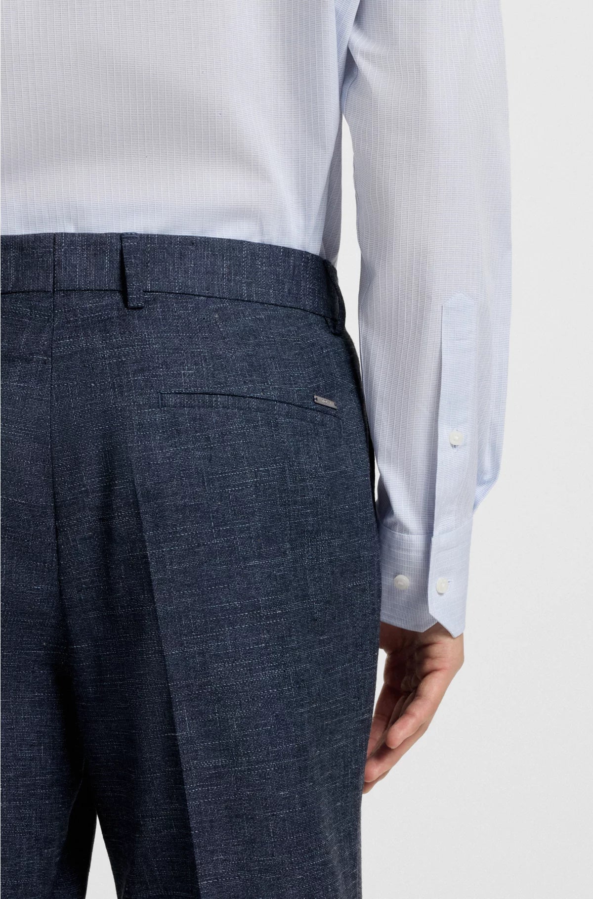 PANTALONI SLIM FIT IN TESSUTO ELASTICIZZATO FANTASIA