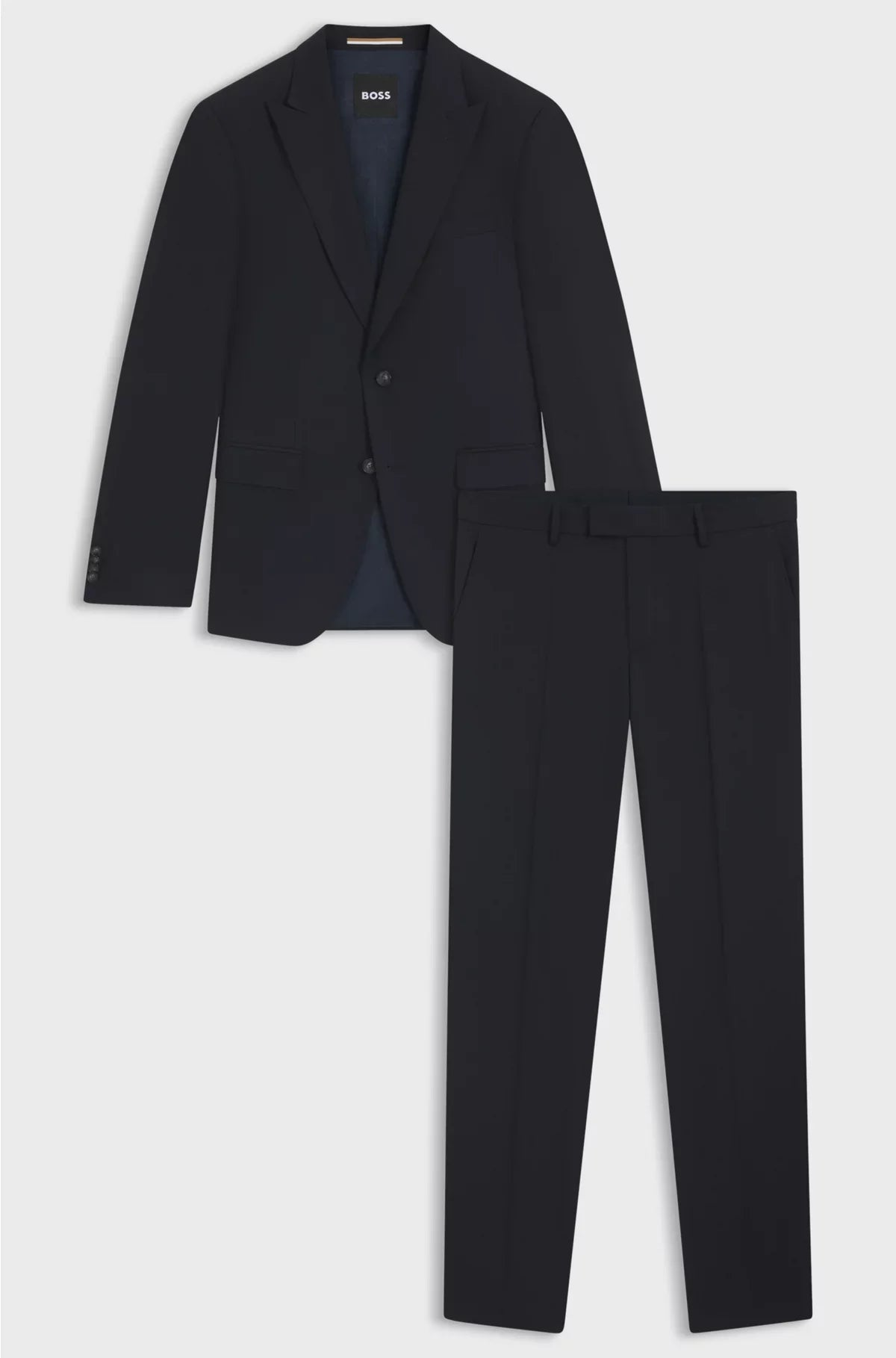 SLIM-FIT SUIT IN VIRGIN WOOL, COTTON AND STRETCH