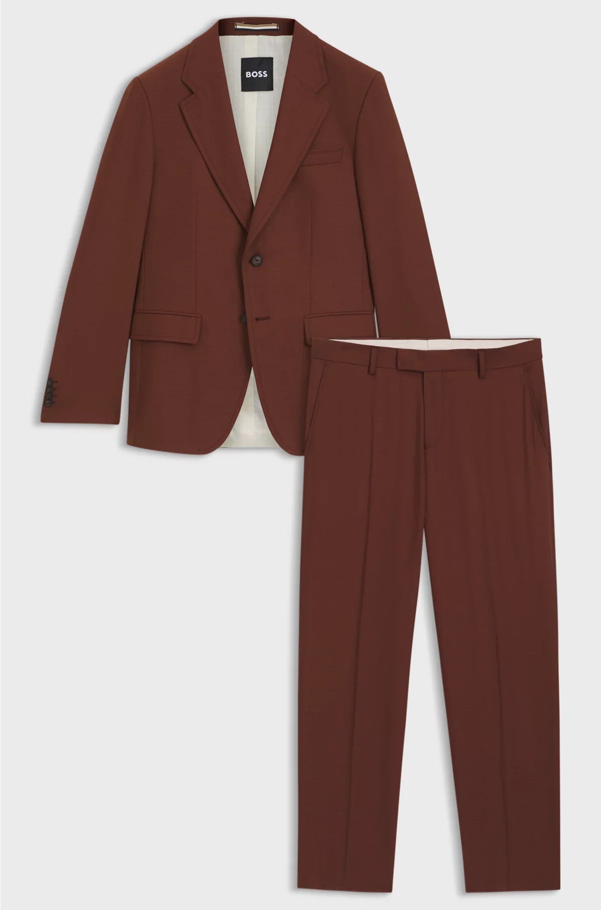 TWO-PIECE SLIM-FIT SUIT INMICRO-PATTERNED WOOL