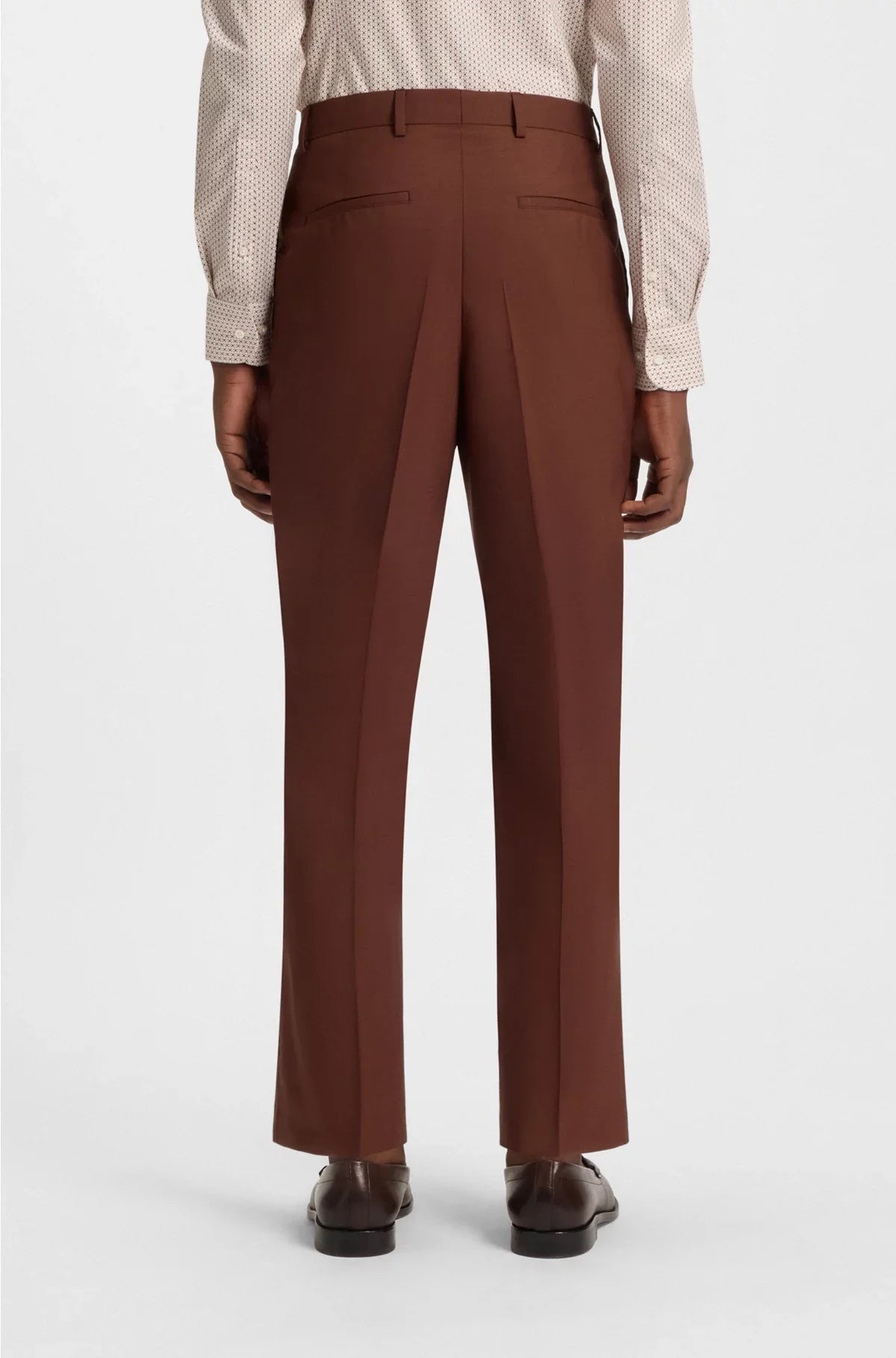 TWO-PIECE SLIM-FIT SUIT INMICRO-PATTERNED WOOL