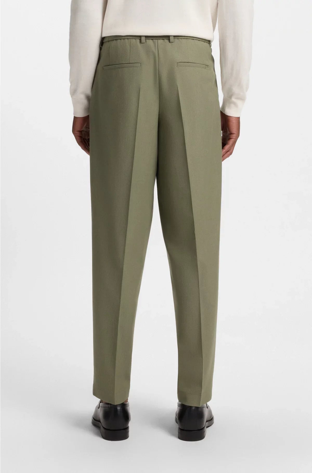 RELAXED-FIT TROUSERS IN MACHINE-WASHABLE STRETCH FABRIC