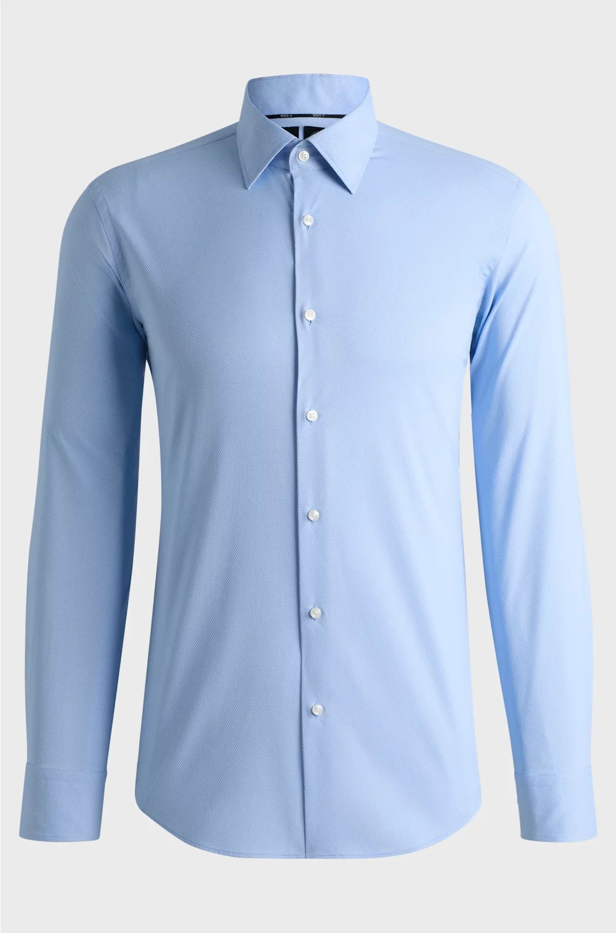 CAMICIA REGULAR FIT IN TESSUTO ELASTICIZZATO TESTURIZZATO