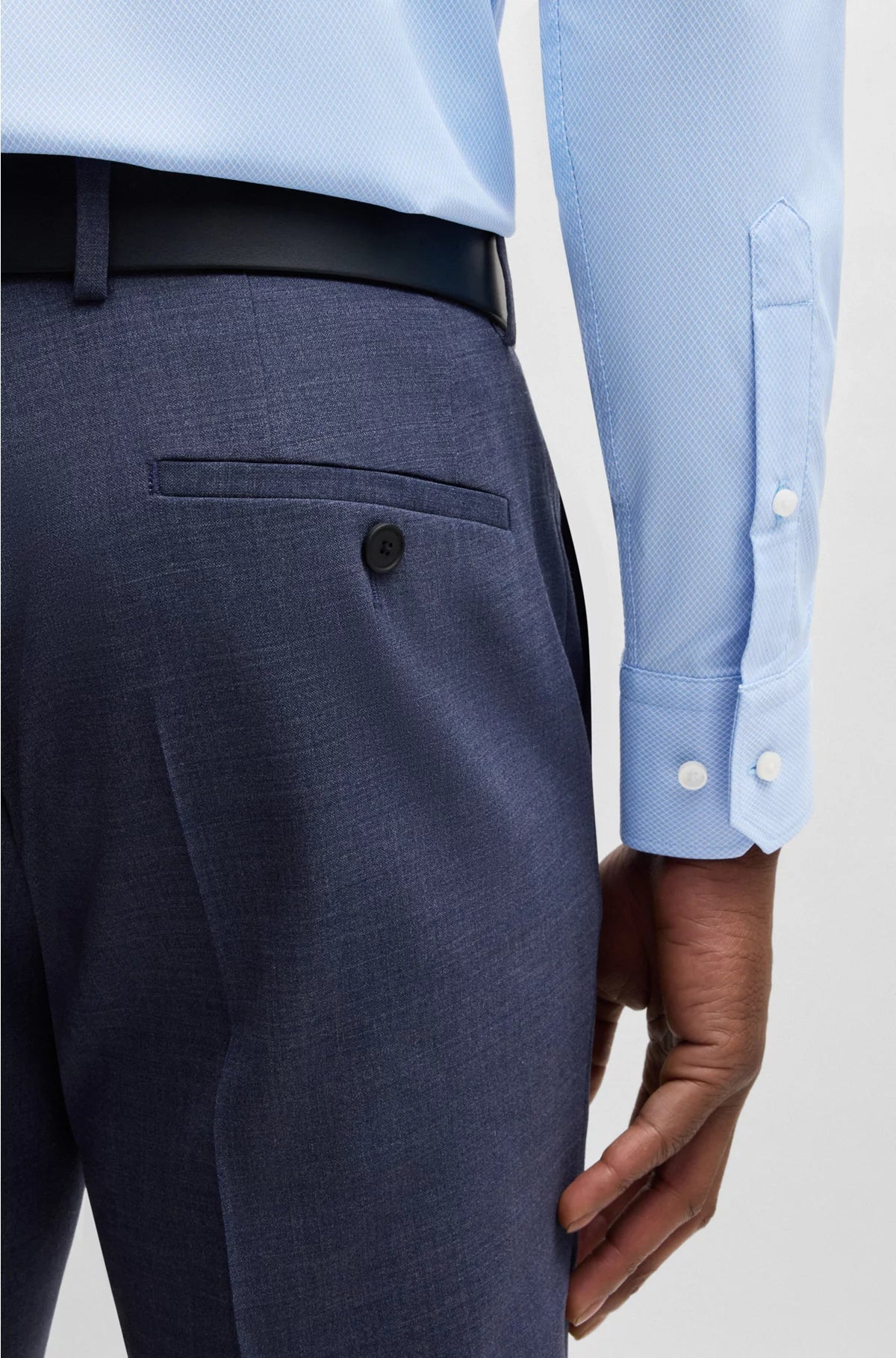 CAMICIA REGULAR FIT IN TESSUTO ELASTICIZZATO TESTURIZZATO