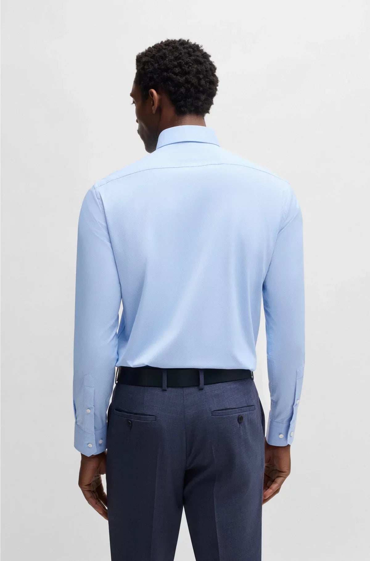 CAMICIA REGULAR FIT IN TESSUTO ELASTICIZZATO TESTURIZZATO