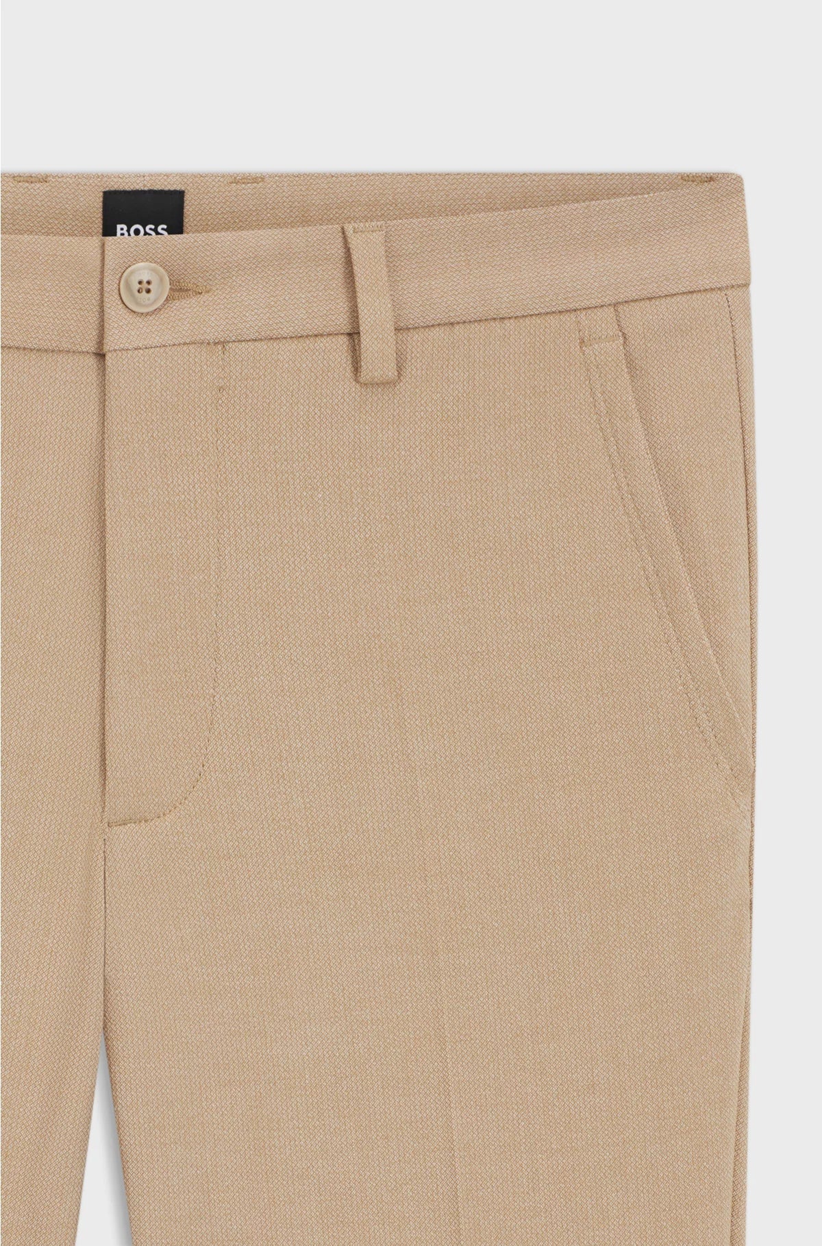 SLIM-FIT TROUSERS IN MELANGE STRETCH FABRIC
