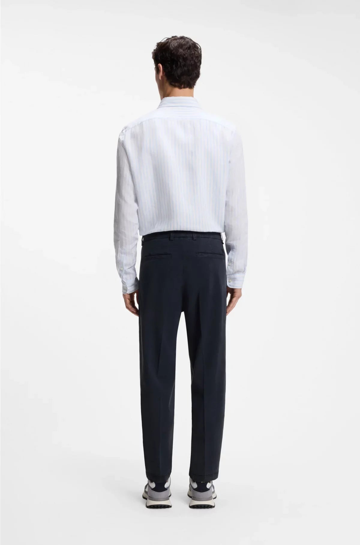 TAPERED-FIT TROUSERS IN STRETCH TWILL