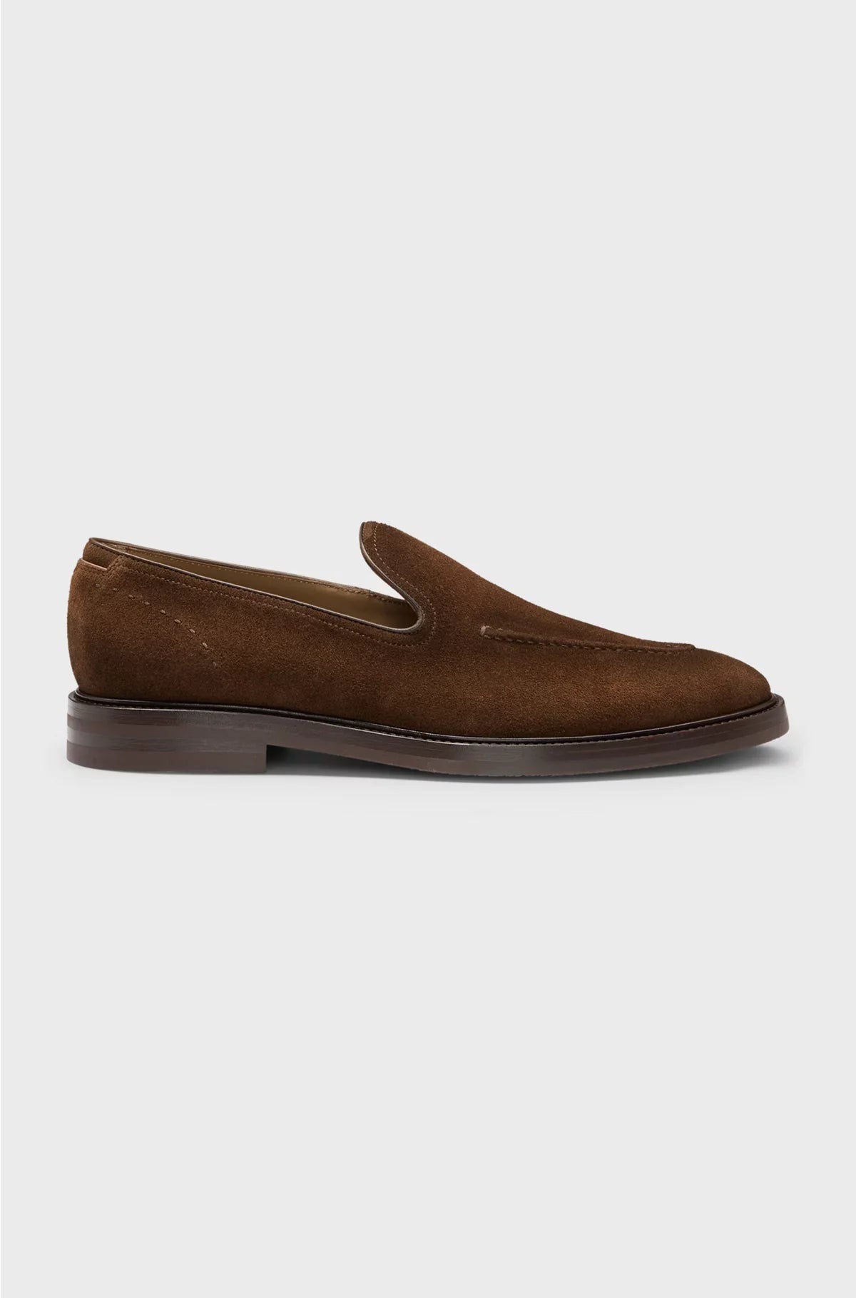 MOCASSINI IN SUEDE CON PROFILI IN PELLE