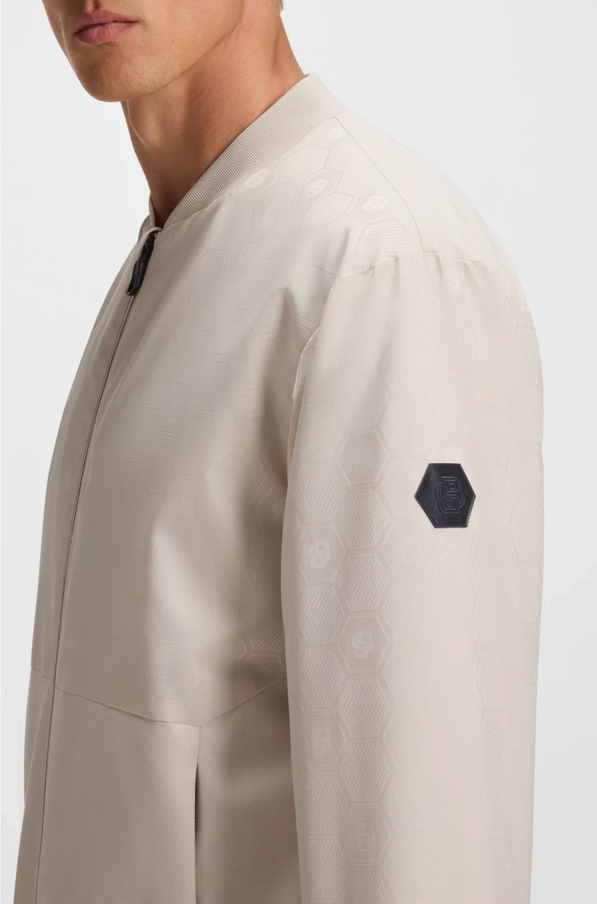 WATER-REPELLENT BOMBER JACKET WITH DOUBLE B MONOGRAM JACQUARD