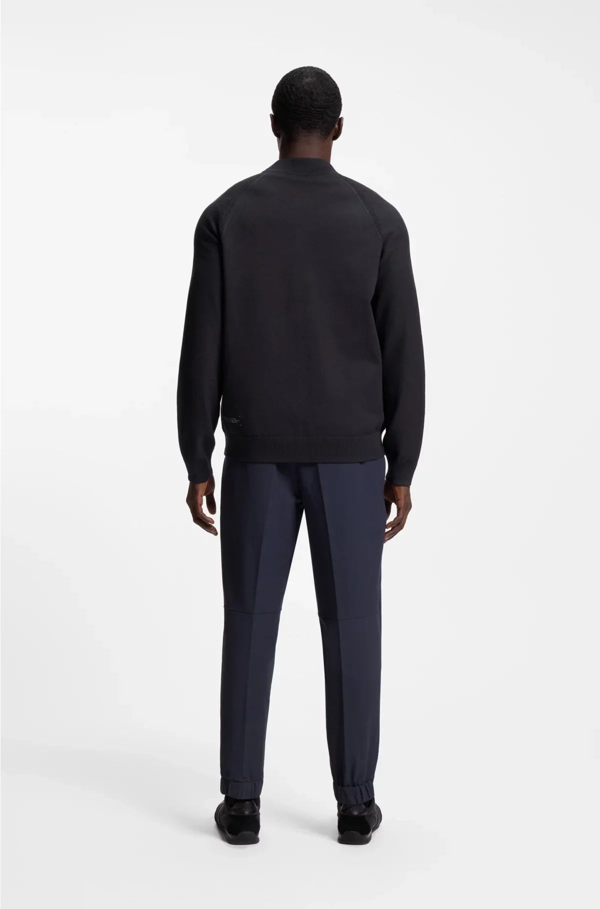 REGULAR-FIT CARDIGAN IN MIXED MATERIALS