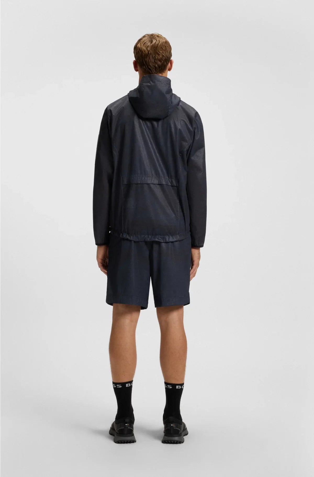 PARKA CON CAPPUCCIO ATTIVO CON STAMPA ALL-OVER