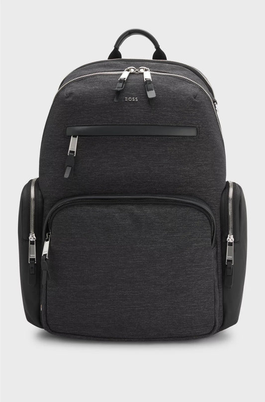 ZAINO CON TASCHE LATERALI A CONTRASTO