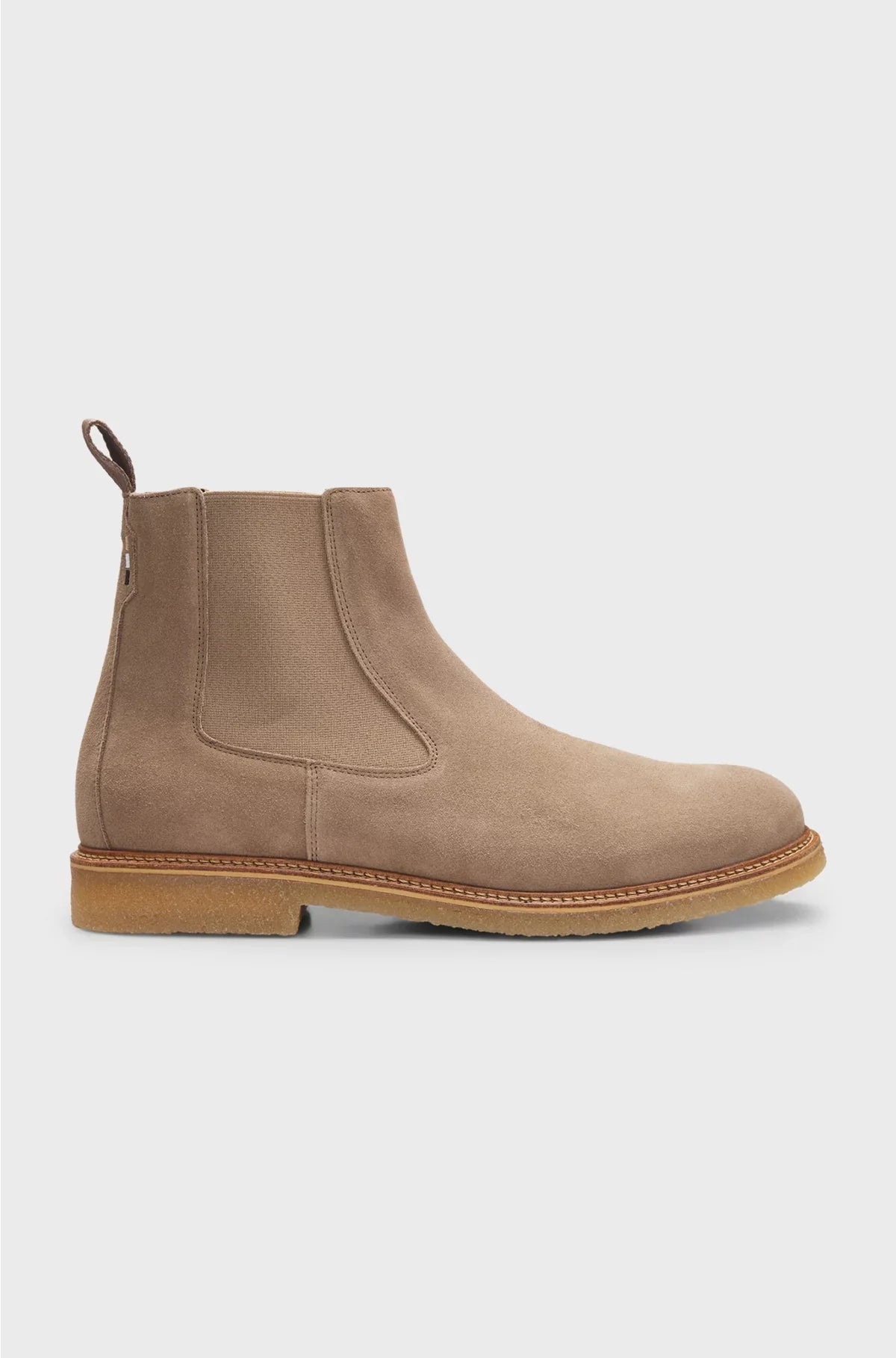 SUEDE CHELSEA BOOTS WITH ELASTICATED PANELS
