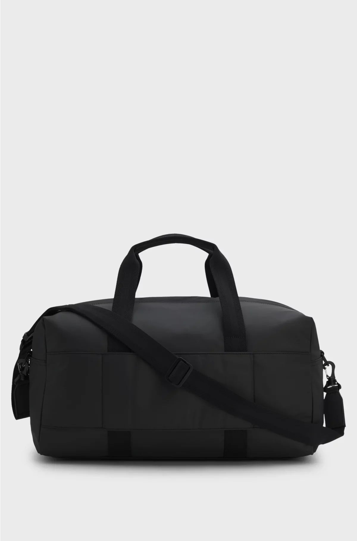 COATED-FABRIC HOLDALL WITH LOGO PATCH