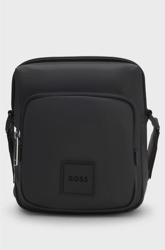COATED FABRIC REPORTER BAG WITH LOGO PATCH