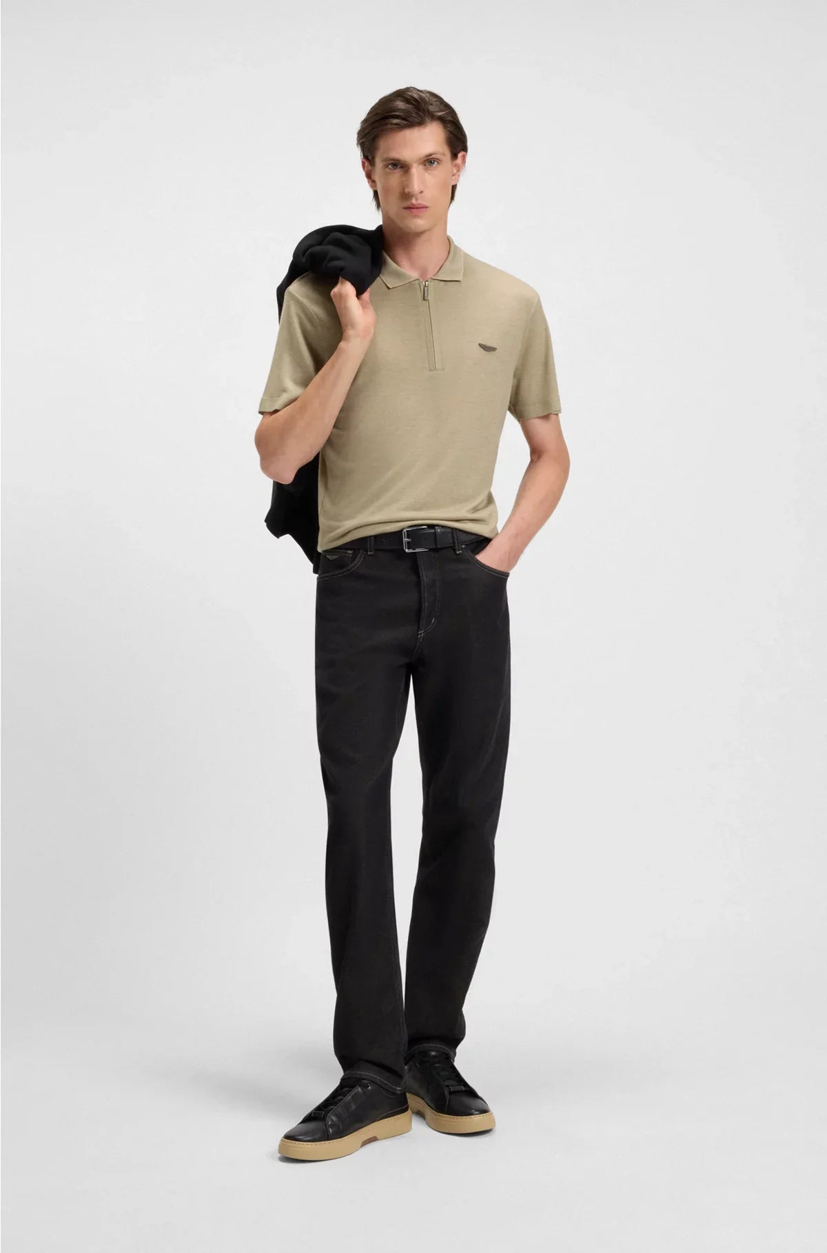 POLO CON LOGO IN NABUK