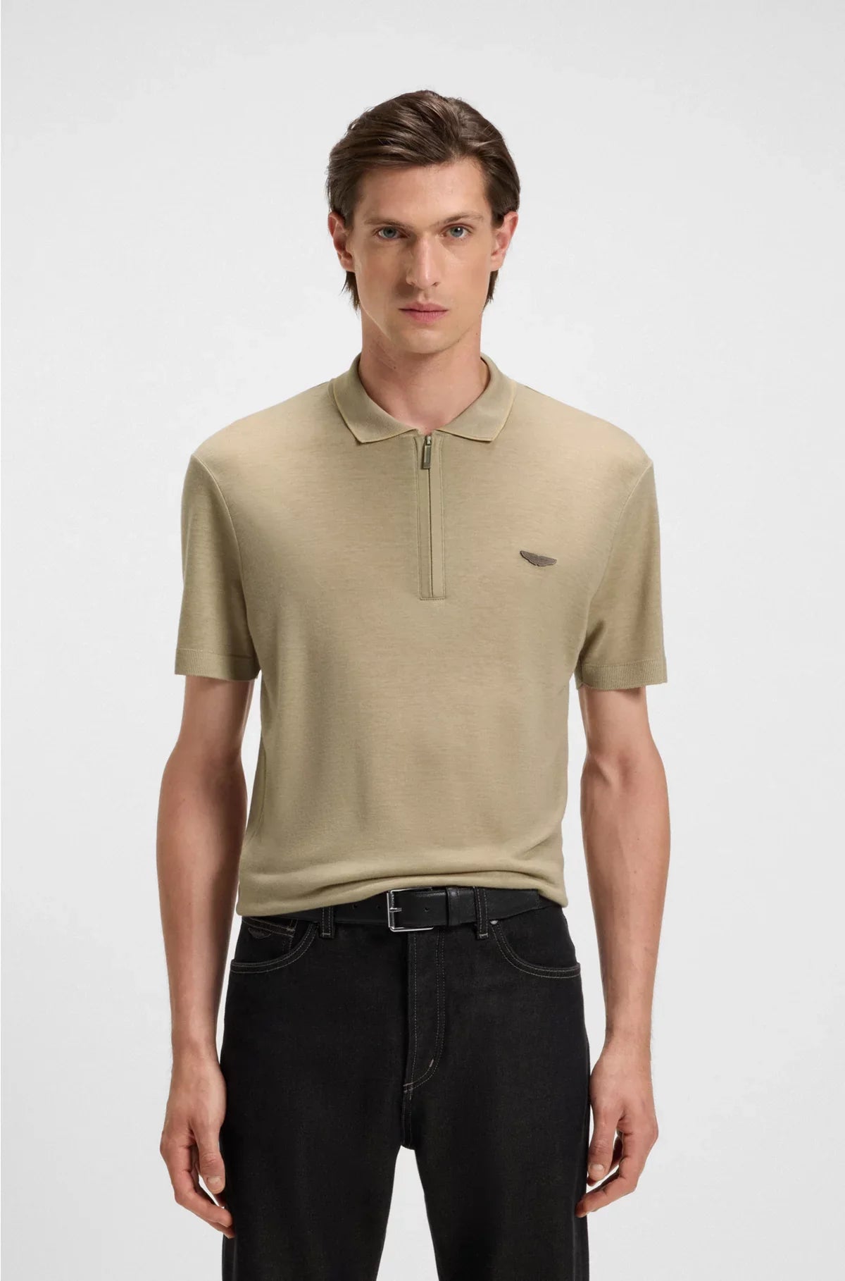 POLO CON LOGO IN NABUK