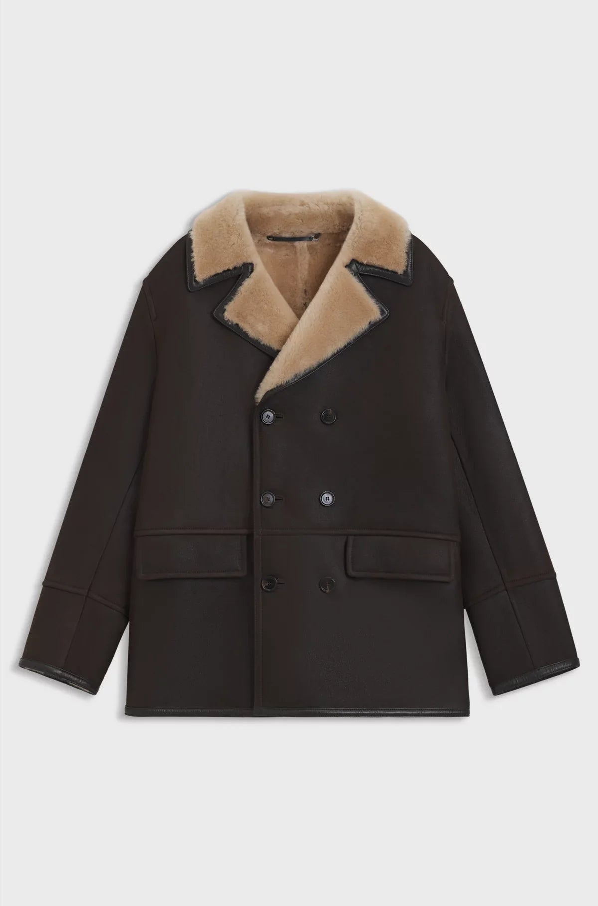REGULAR-FIT JACKET IN ITALIAN SHEARLING LEATHER