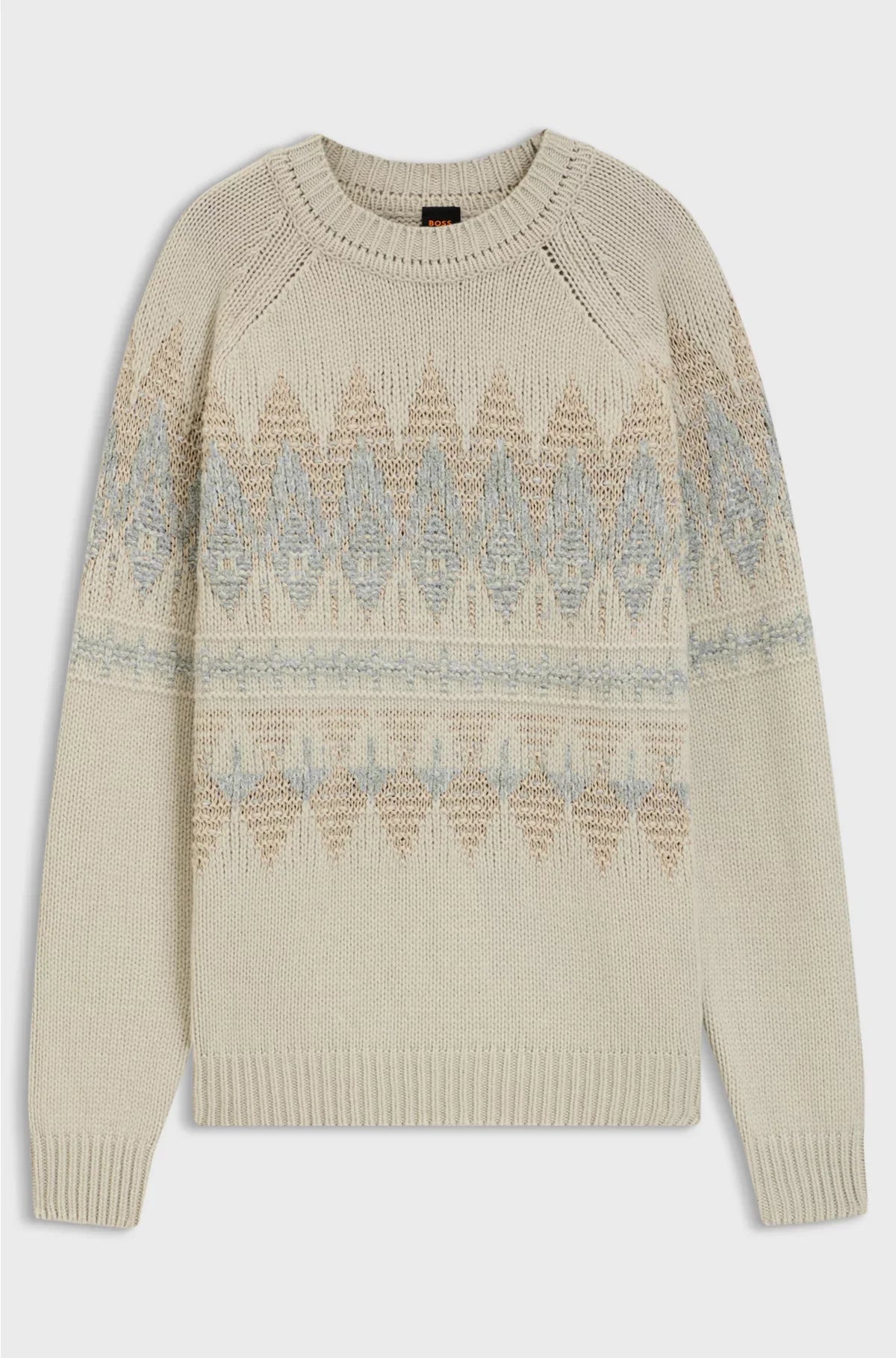 RELAXED-FIT SWEATER WITH KNITTED PATTERN