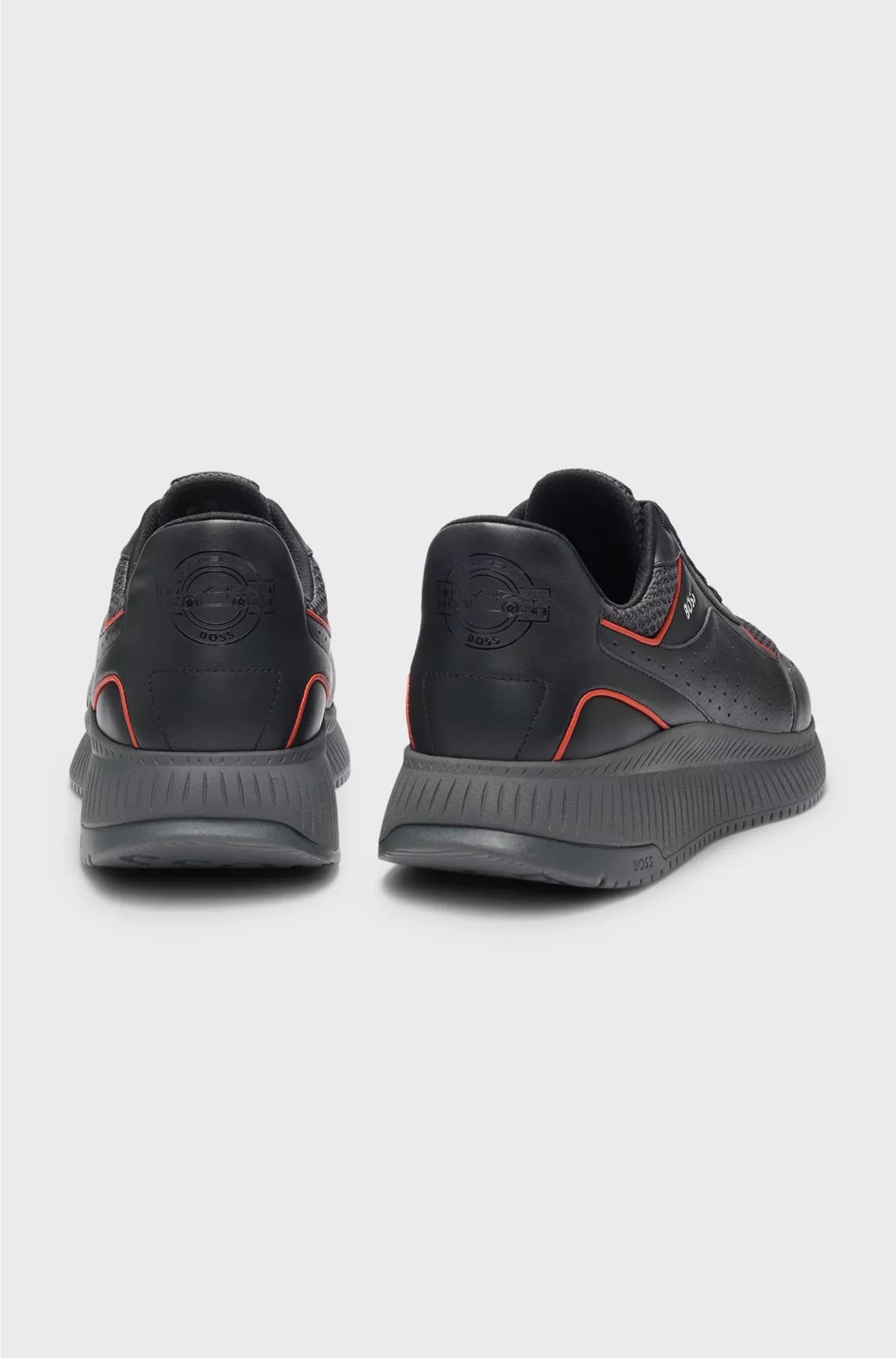 TRAINERS WITH LEATHER AND MESH