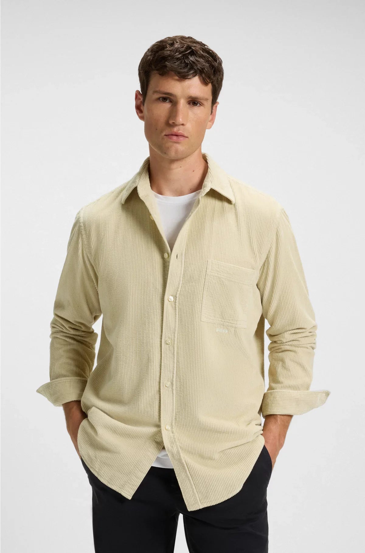 REGULAR-FIT SHIRT IN COTTON CORDUROY