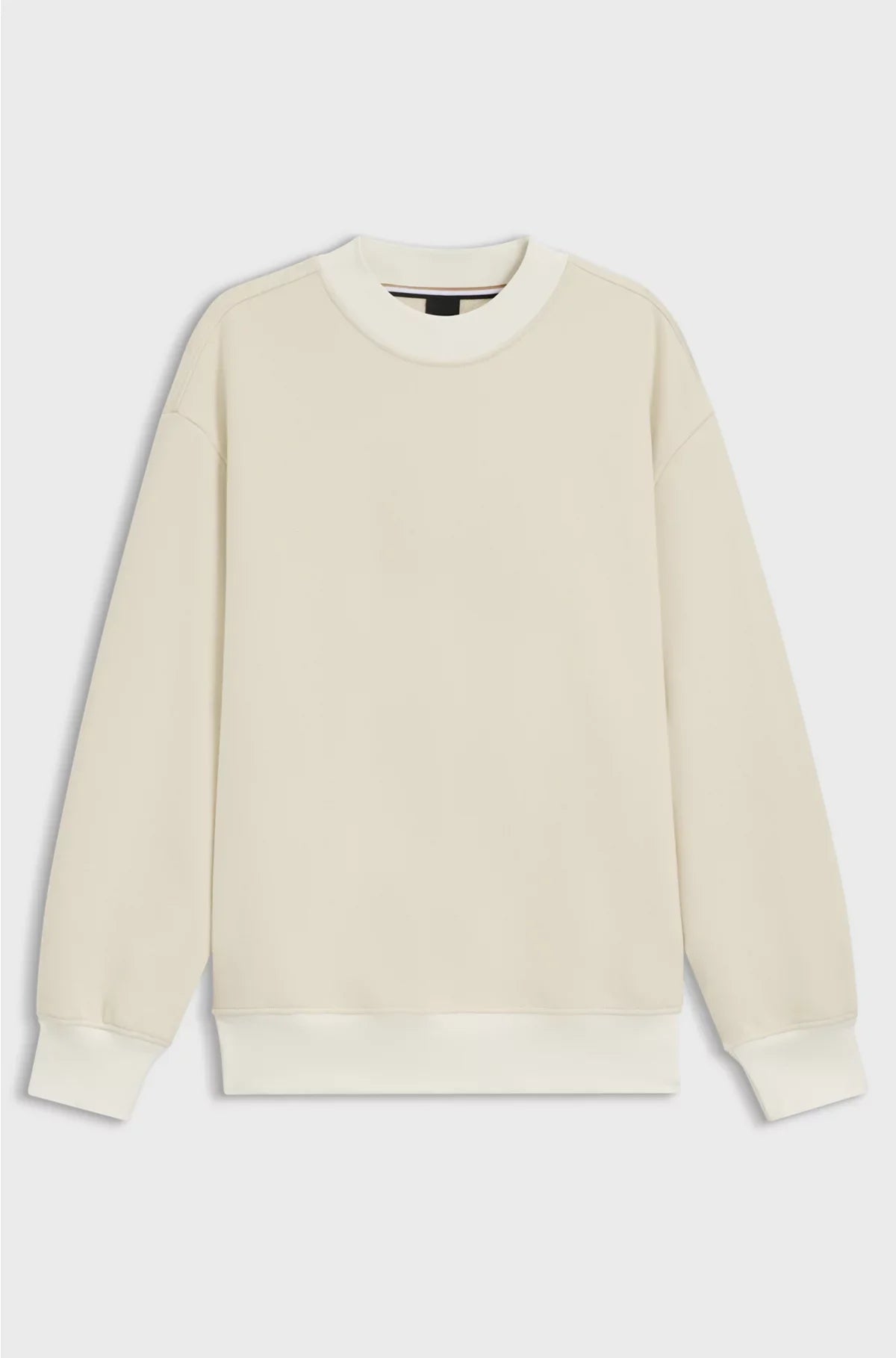 PEACHED-COTTON SWEATSHIRT WITH CONTRAST TRIMS